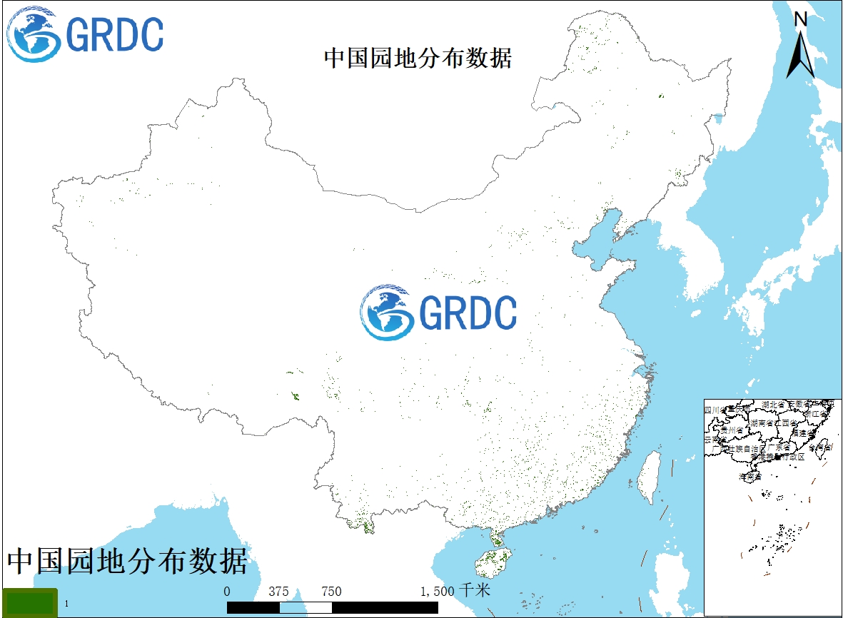 中国30米分辨率园地分布数据