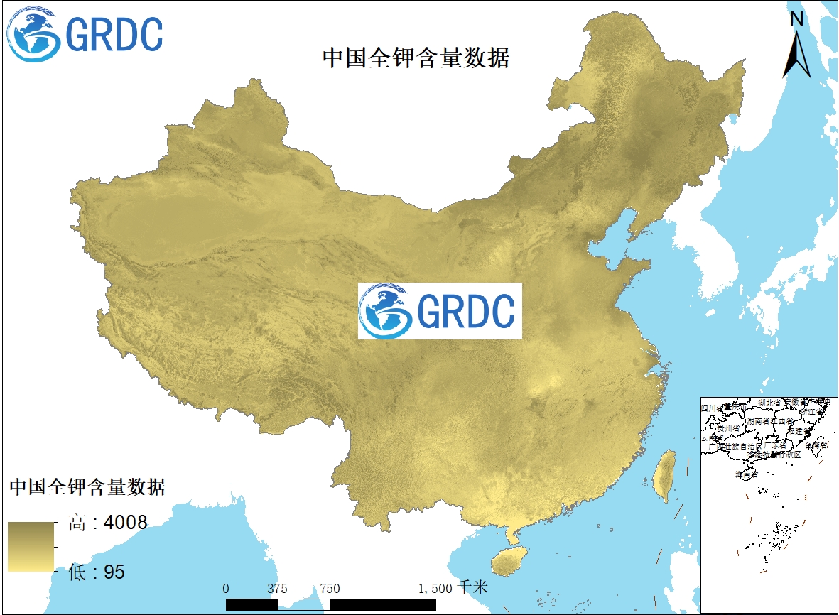 中国250米全钾（tk）含量数据