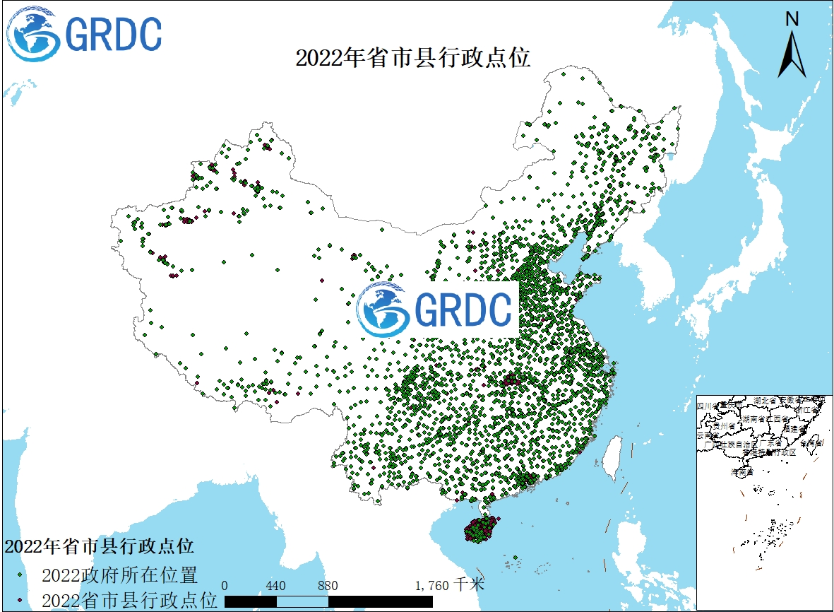 2022年省市县行政点位数据和政府位置数据