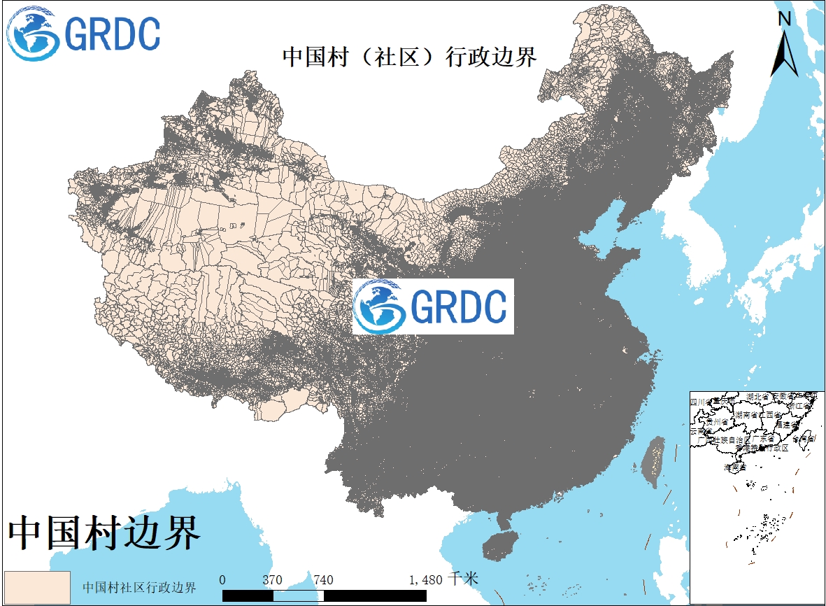 中国村级行政边界数据