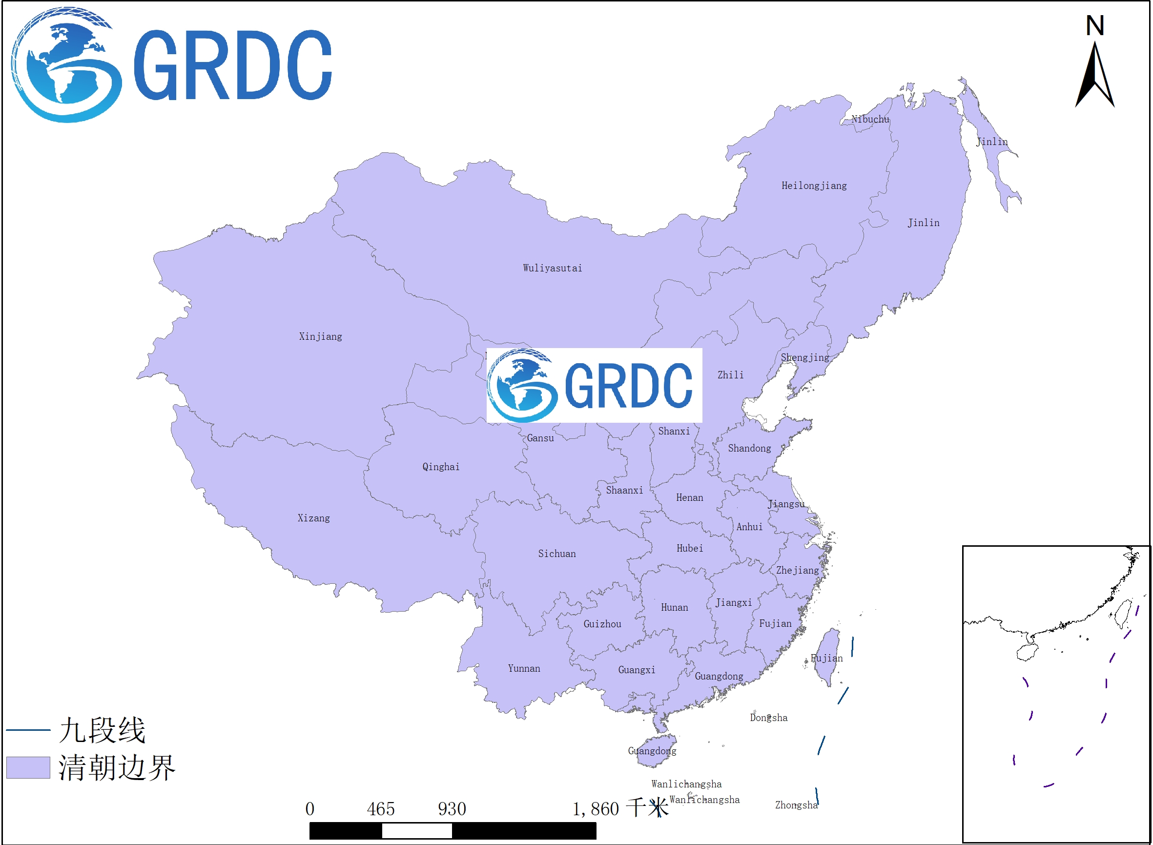 中国古地图行政边界数据