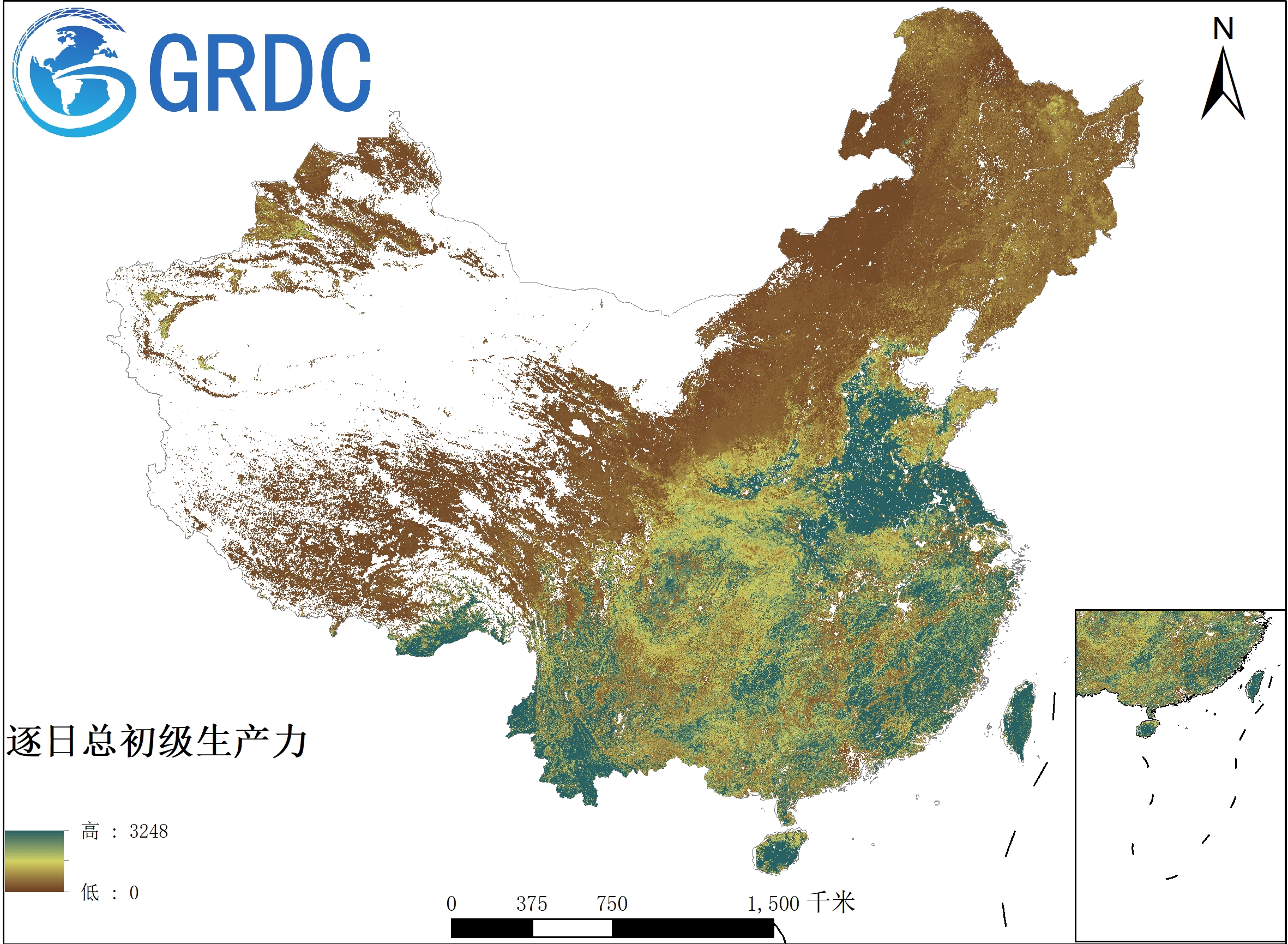 2000年至今逐日总初级生产力