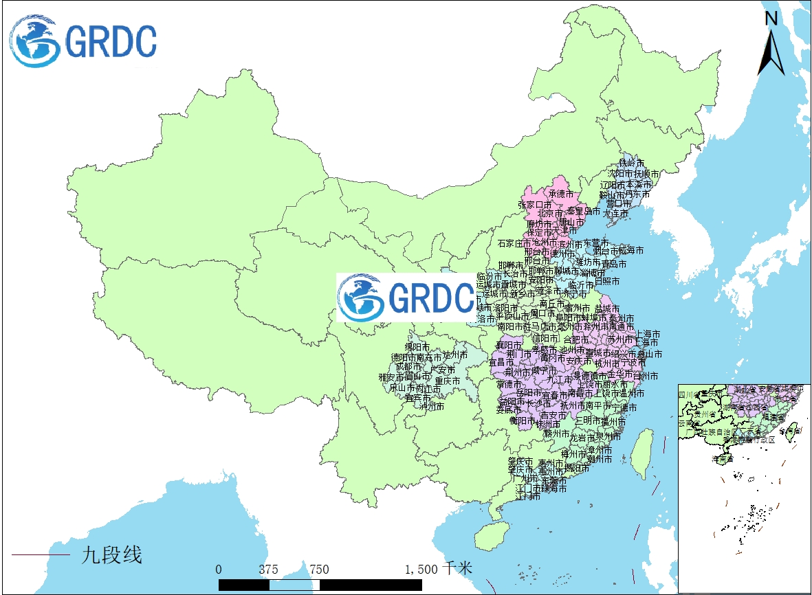 中国十大城市群规划范围数据