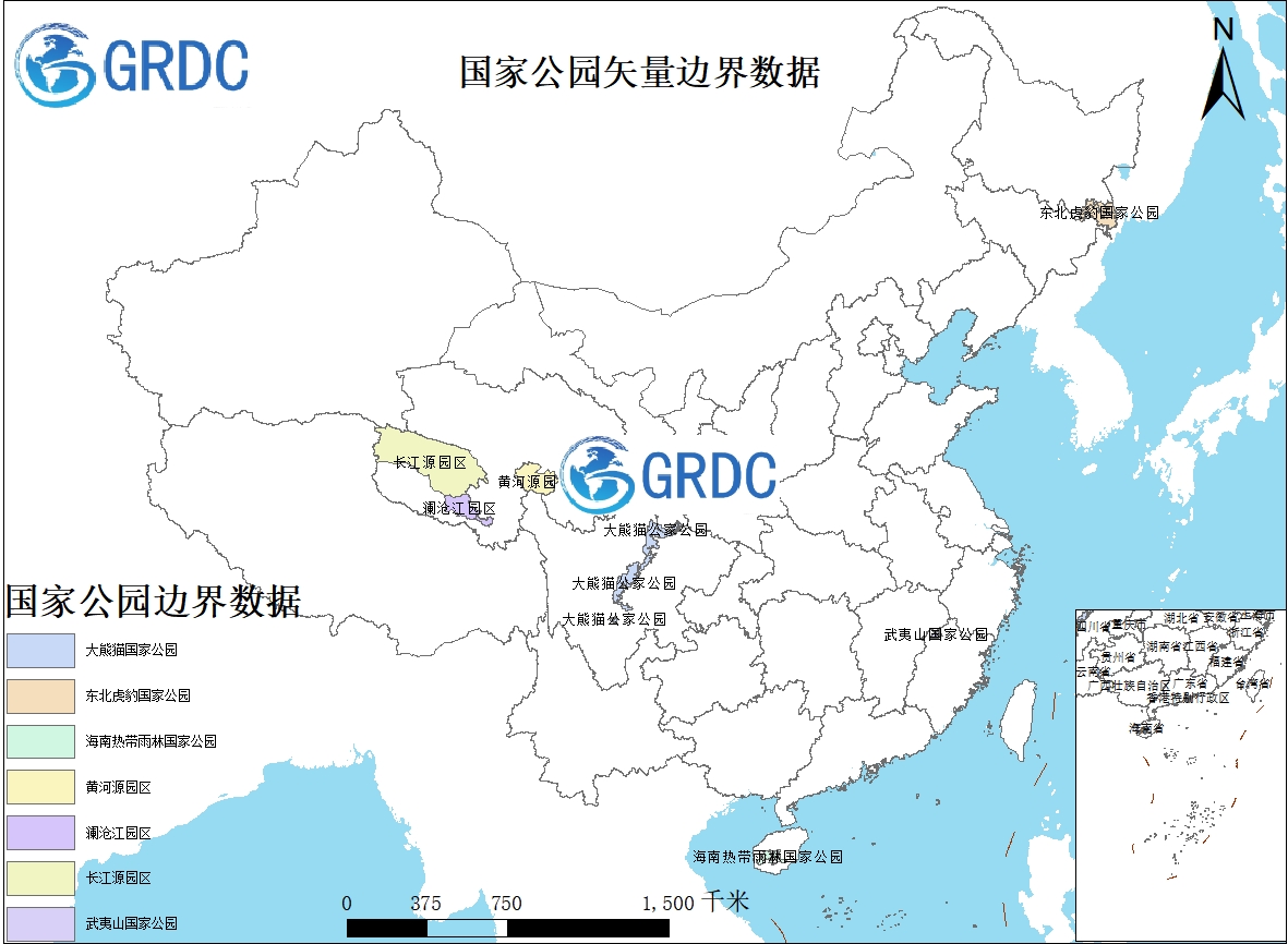 国家公园矢量边界数据