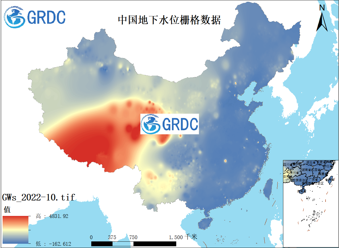 中国地下水位栅格数据（2005-2022）