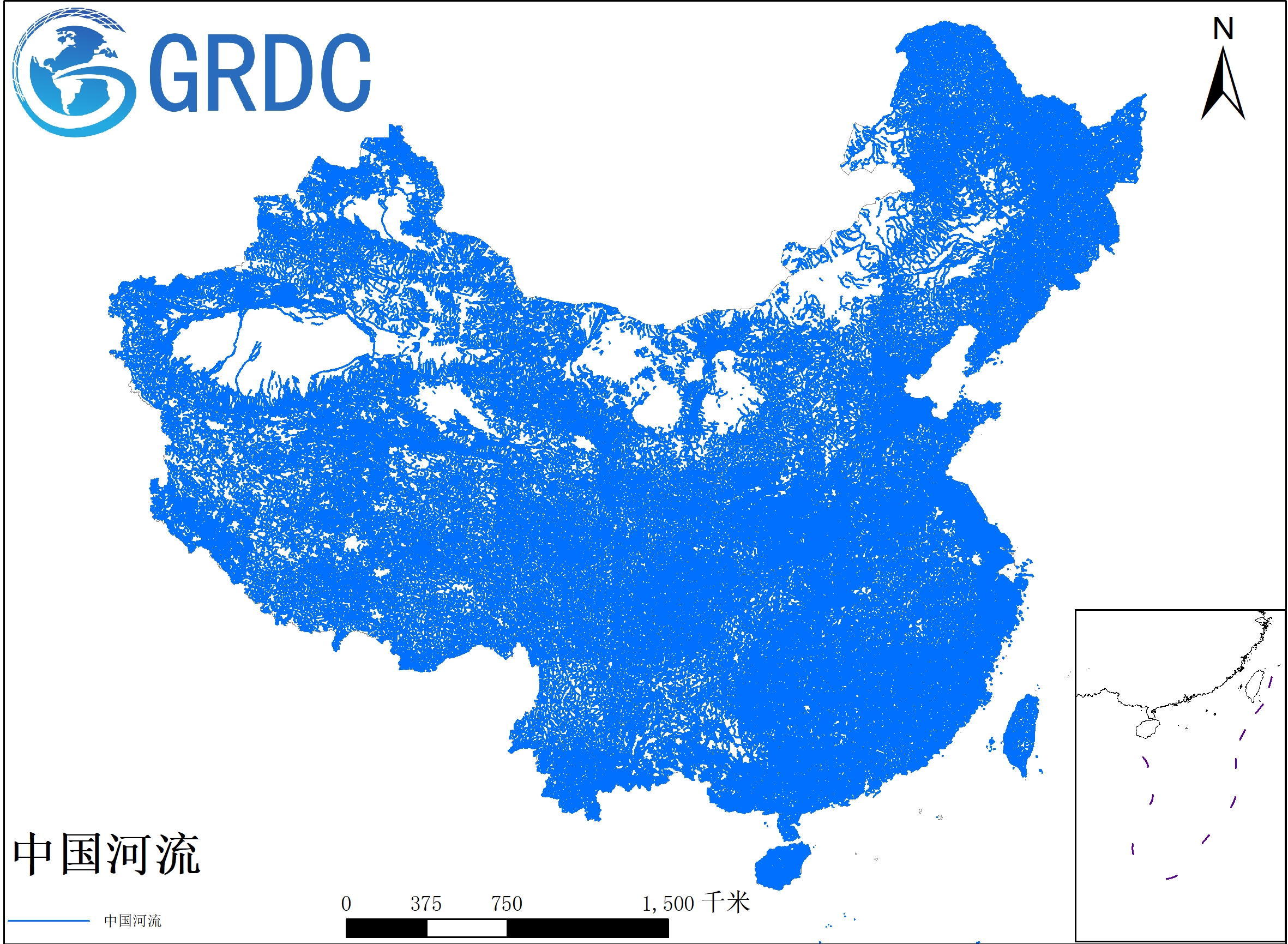 中国河流空间分布数据（属性详细）