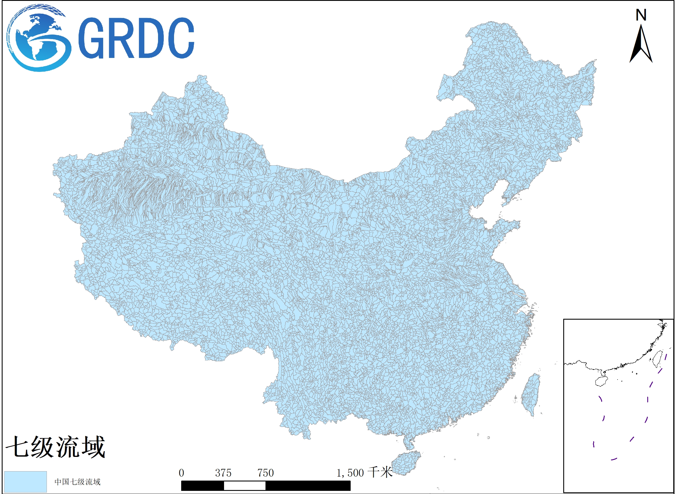 中国多级流域空间分布