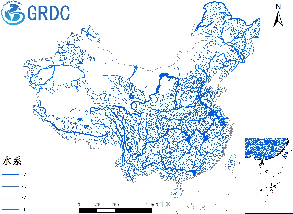 中国主要河流水系数据