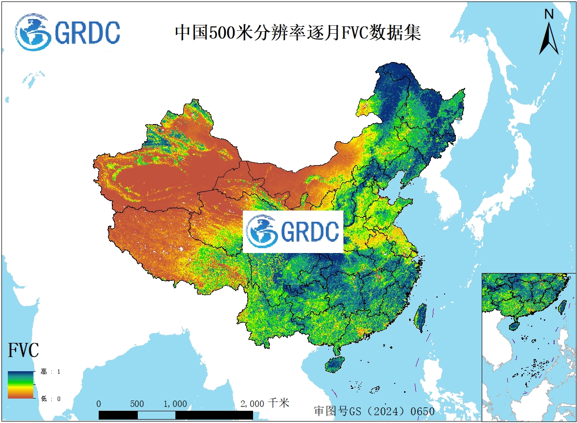 2000-2026年中国逐月500米分辨率FVC数据集