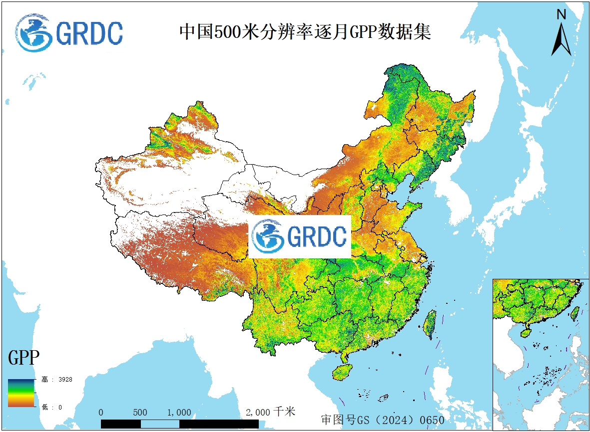 2000-2026年中国逐月500米分辨率GPP数据集