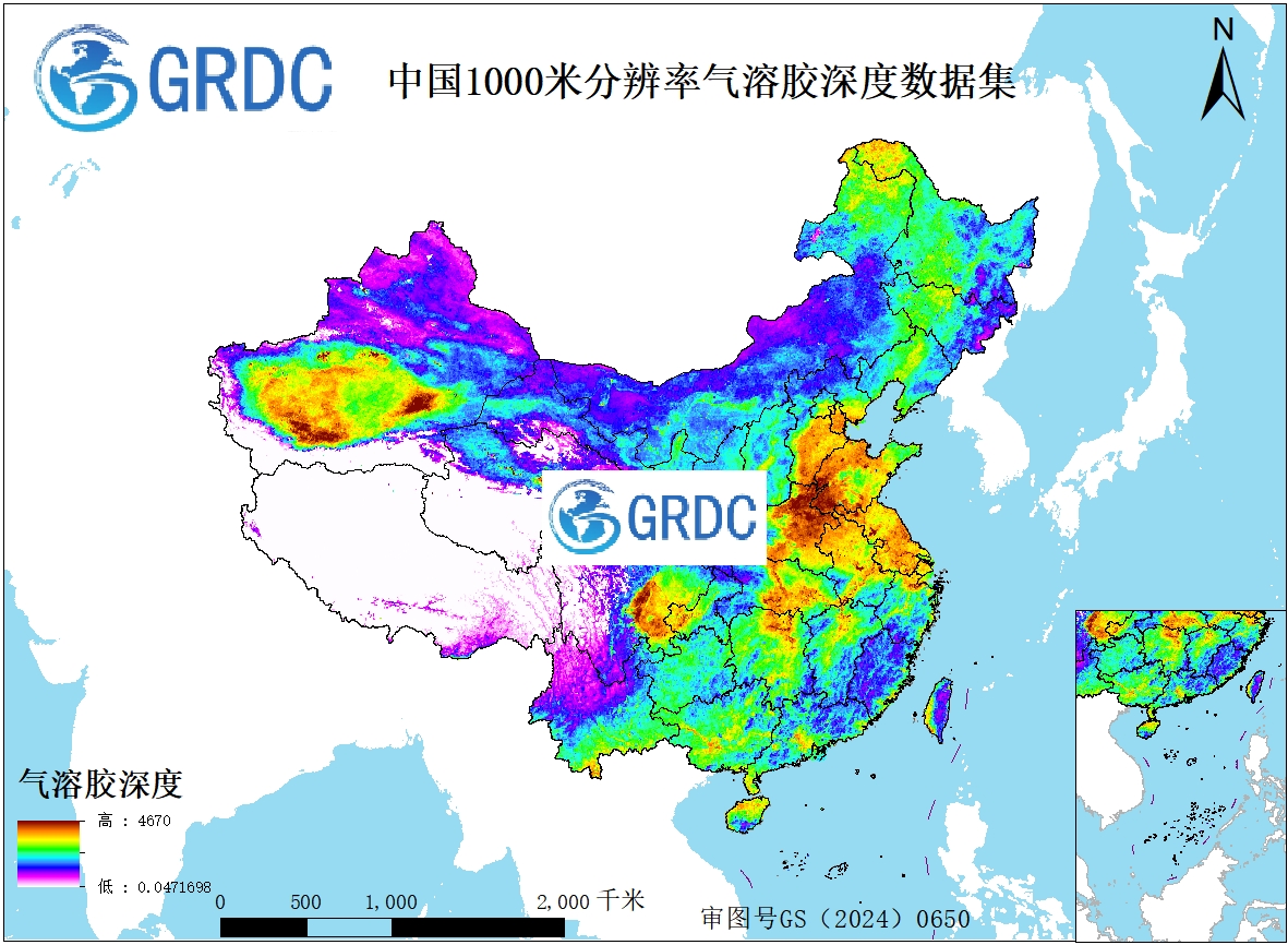 MODIS（MCD19A2）中国2000-2024年度平均气溶胶光学深度数据集