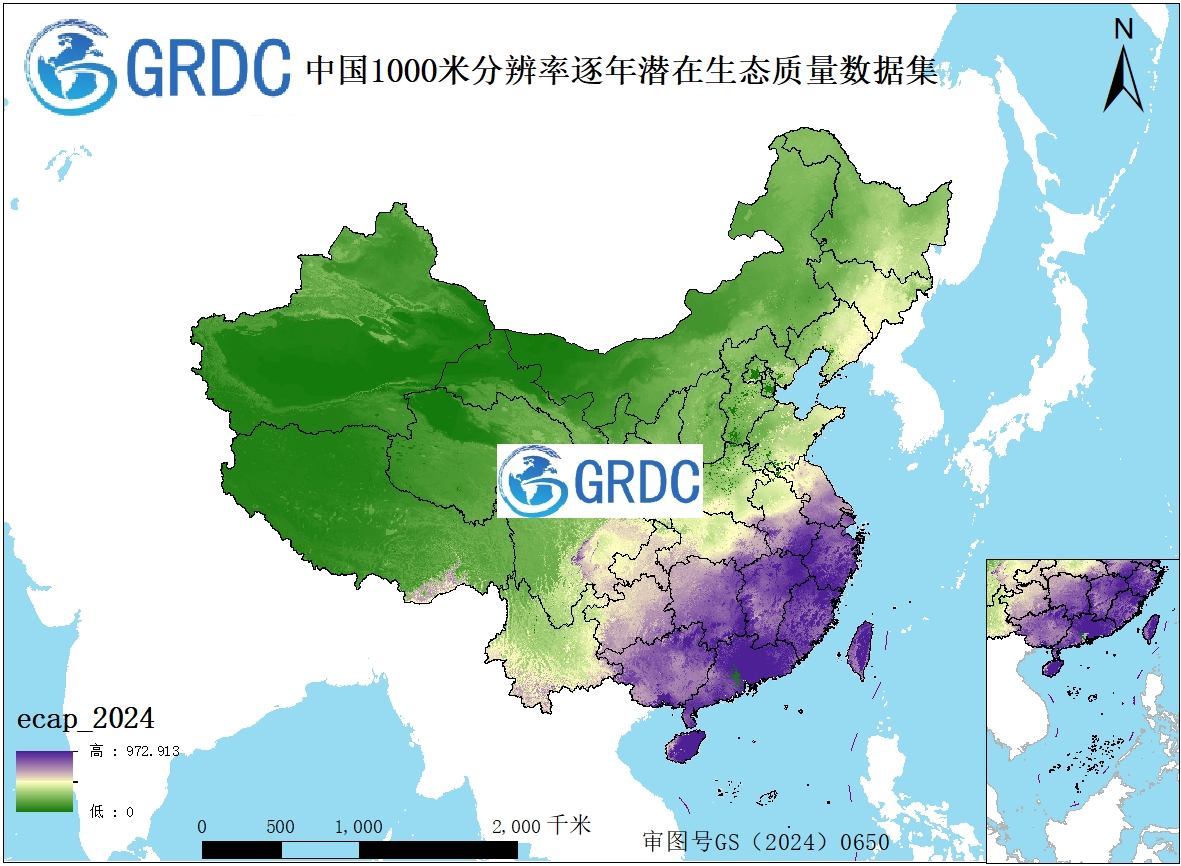 全国逐年潜在生态质量数据集（2000-2025）