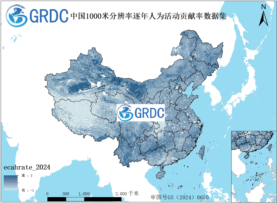 全国逐年人为活动贡献率数据集（2002-2025）