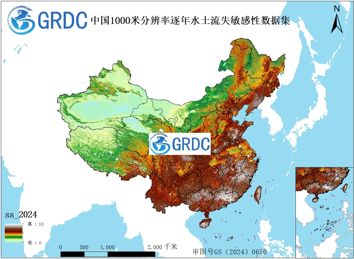 全国逐年水土流失敏感性数据集（2000-2025）