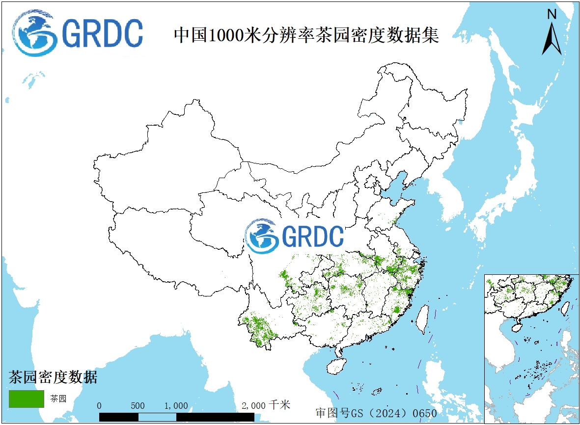中国1KM网格茶园密度数据集（2020）