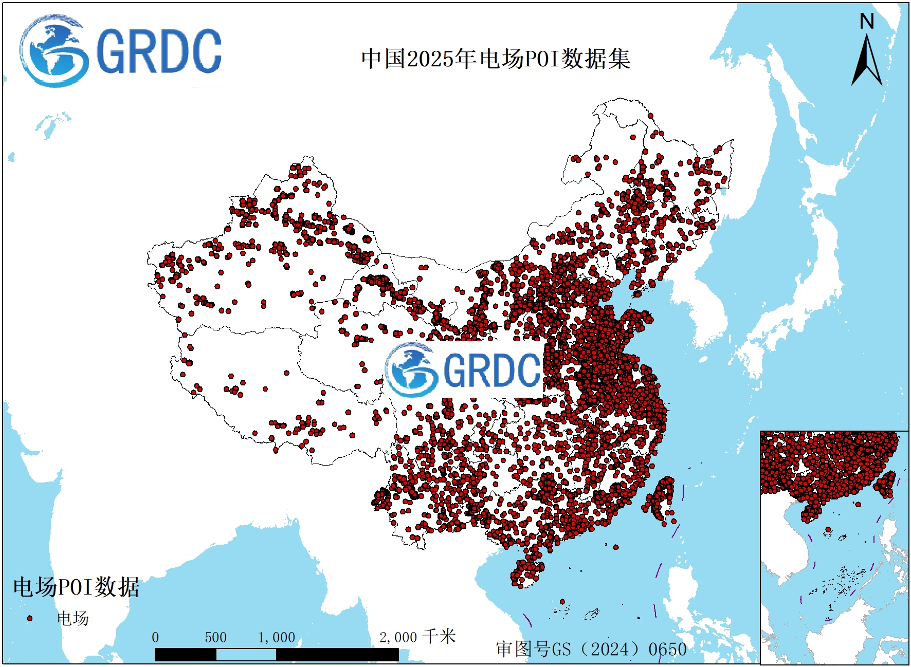 中国2025年电场POI数据集