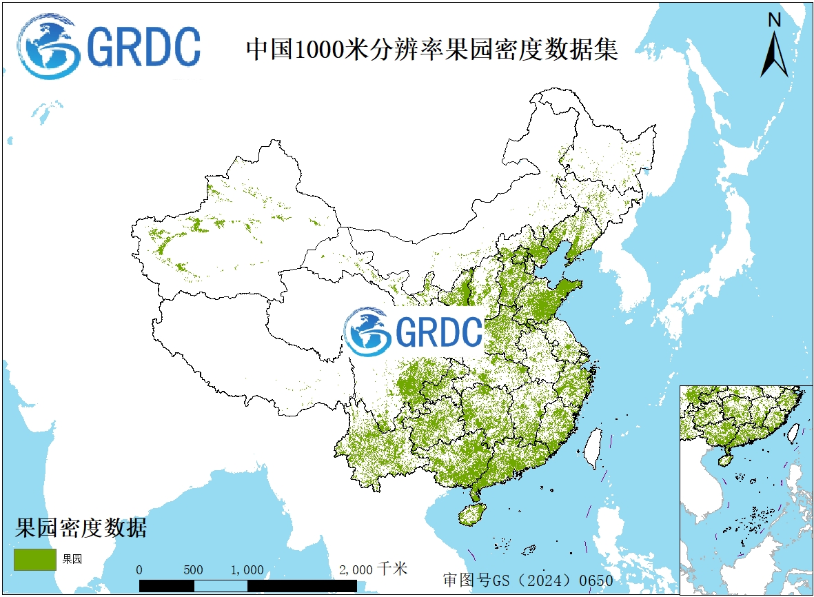 中国1KM网格果园密度数据集（2020）