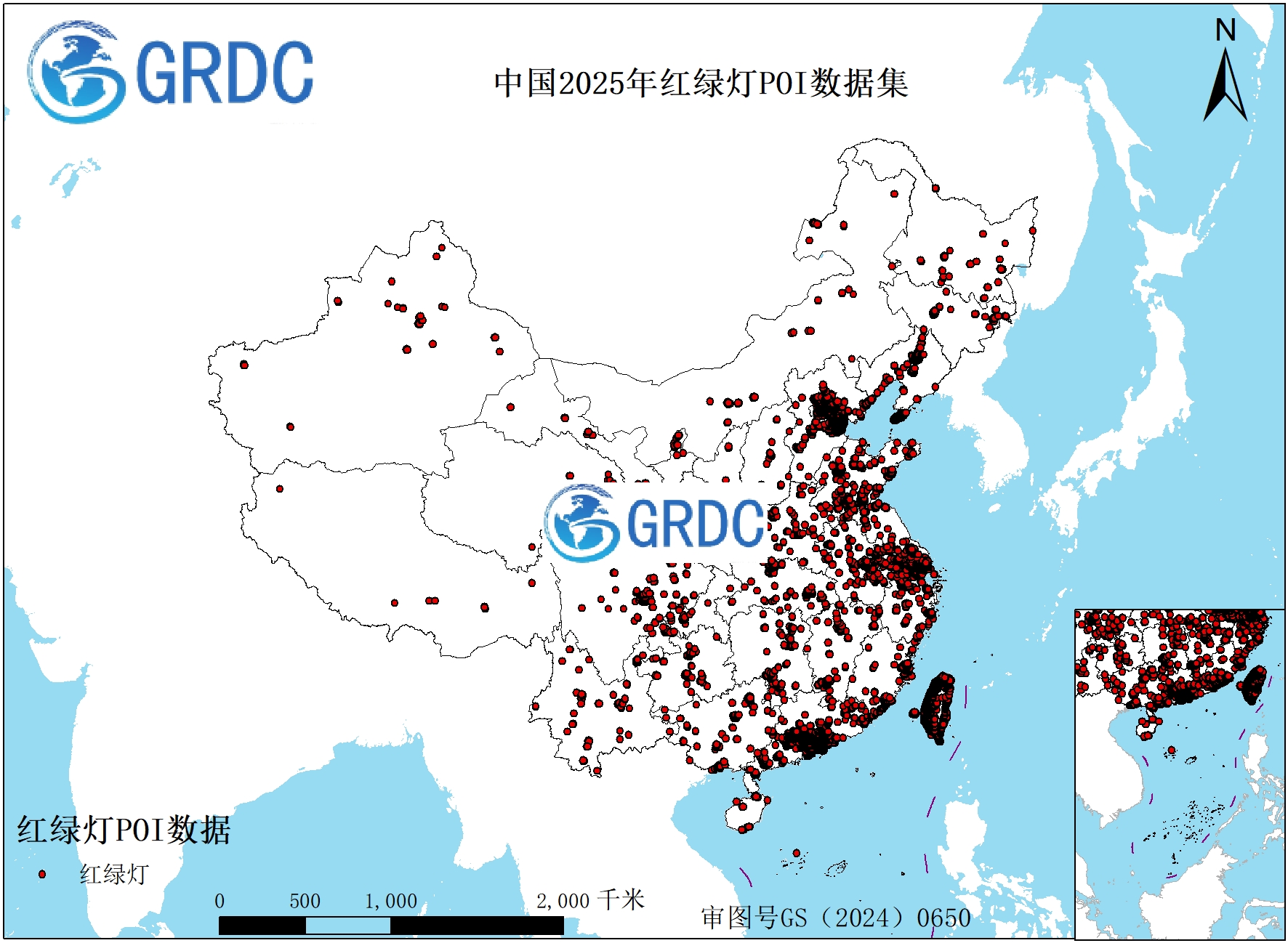中国2025年红绿灯POI数据集