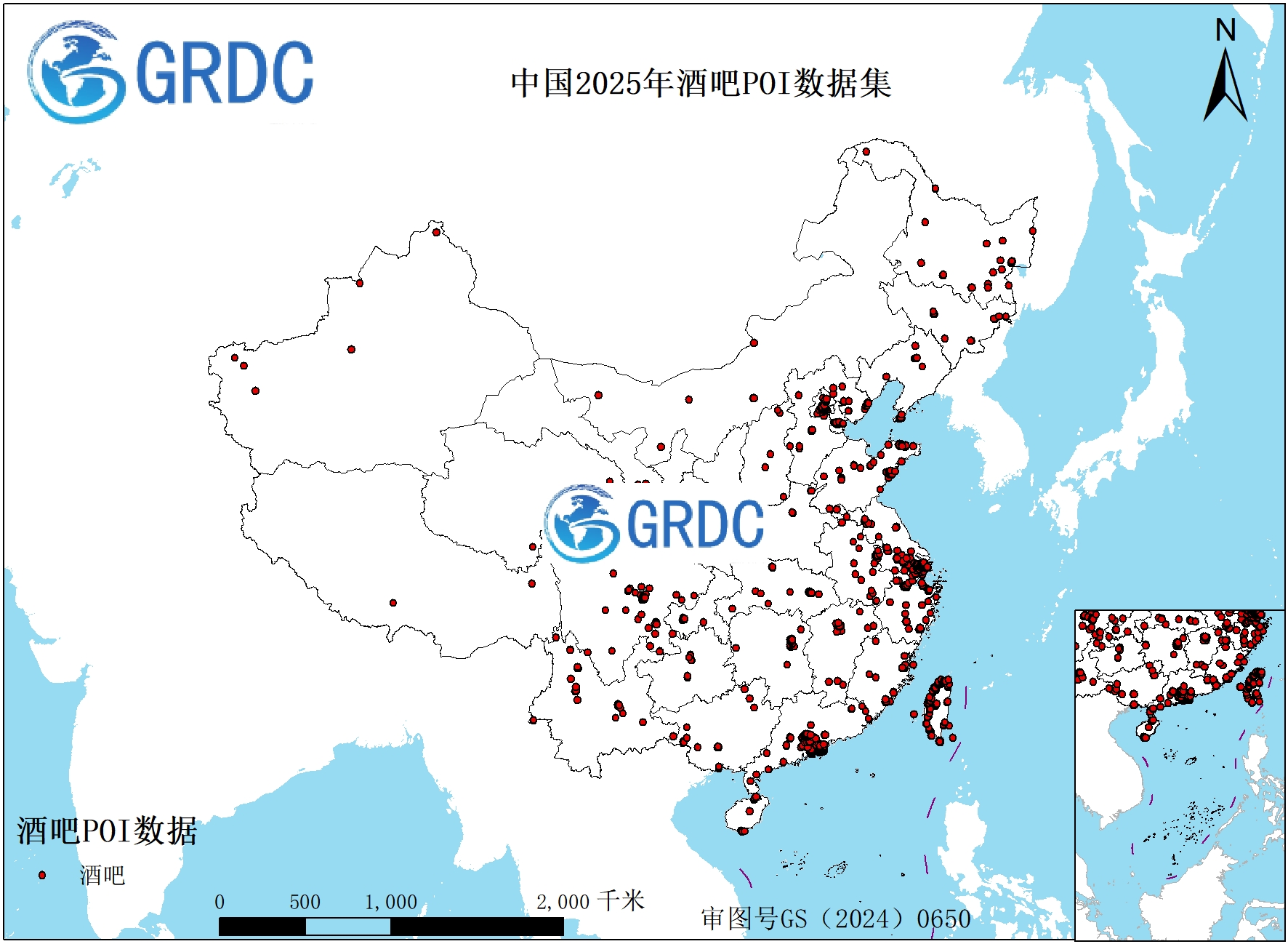 中国2025年酒吧POI数据集