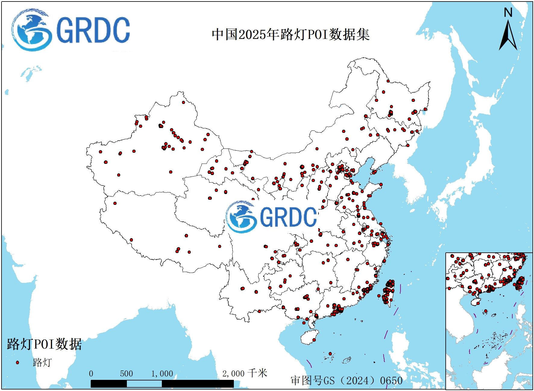 中国2025年路灯POI数据集