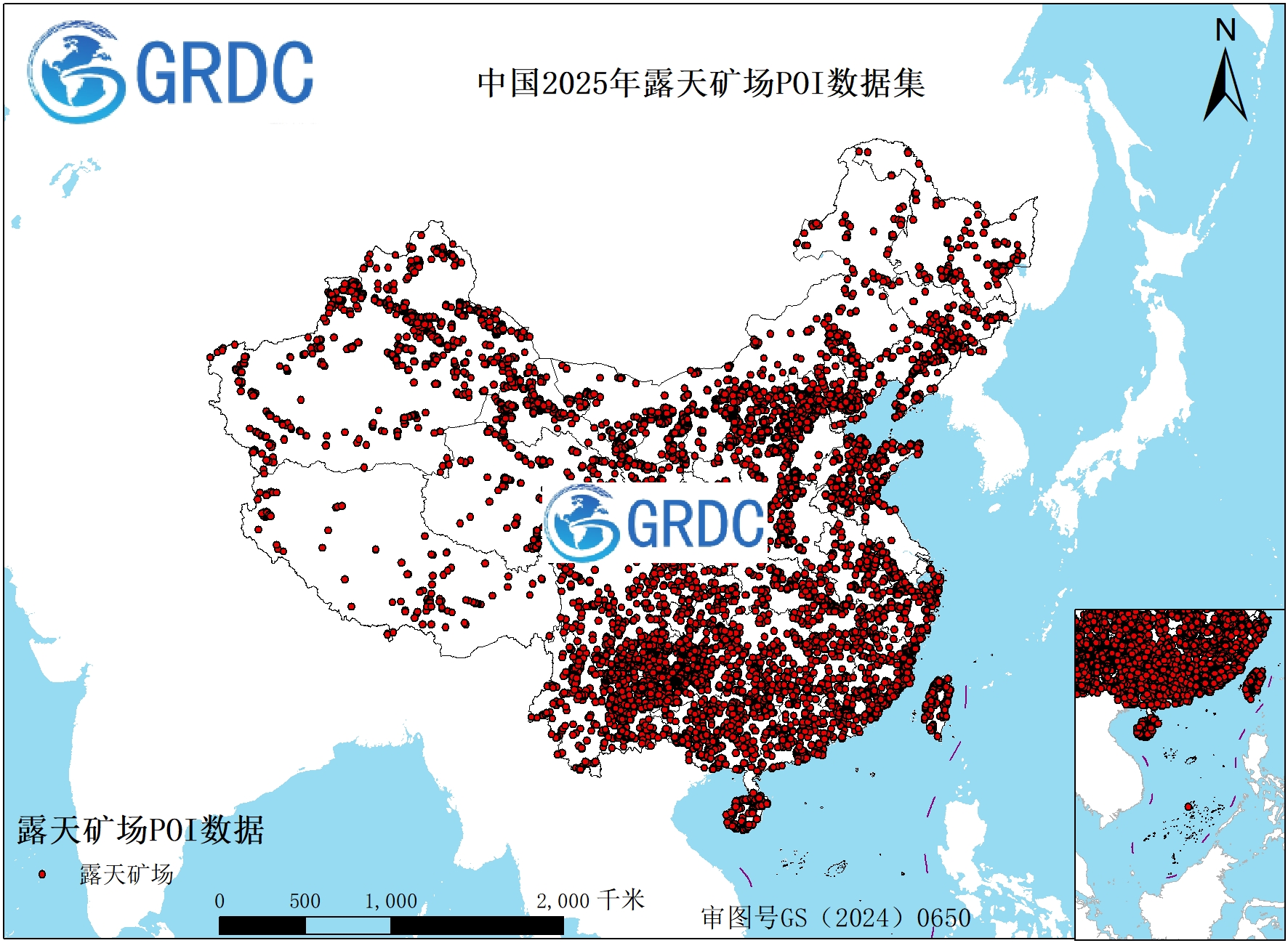 中国2025年露天矿场POI数据集