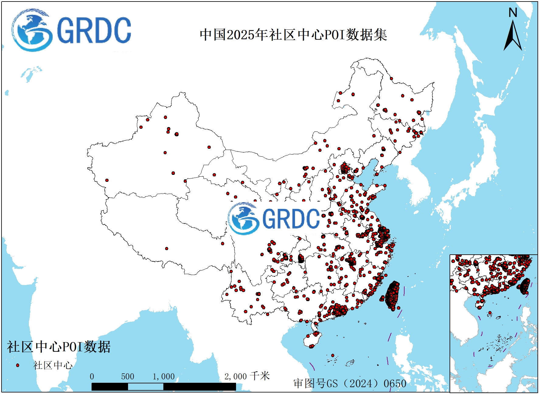 中国2025年社区中心POI数据集