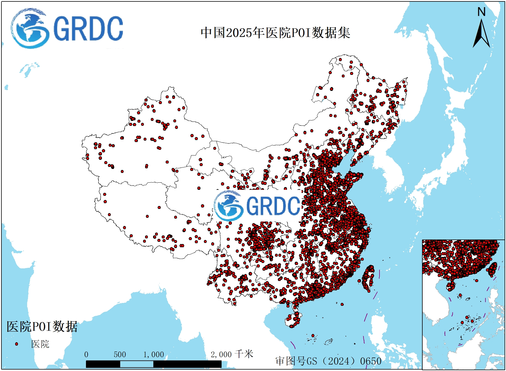 中国2025年医院POI数据集