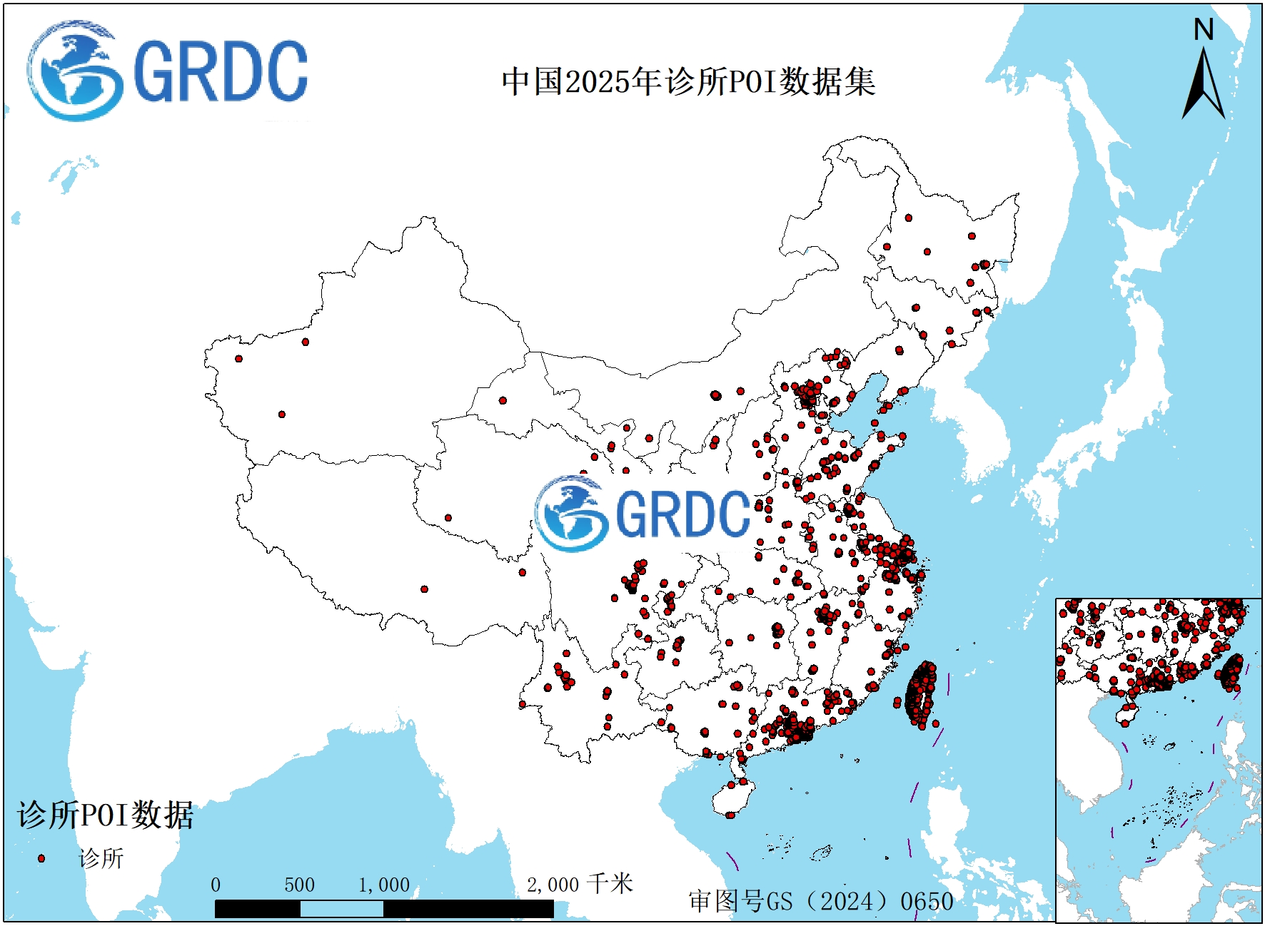 中国2025年诊所POI数据集