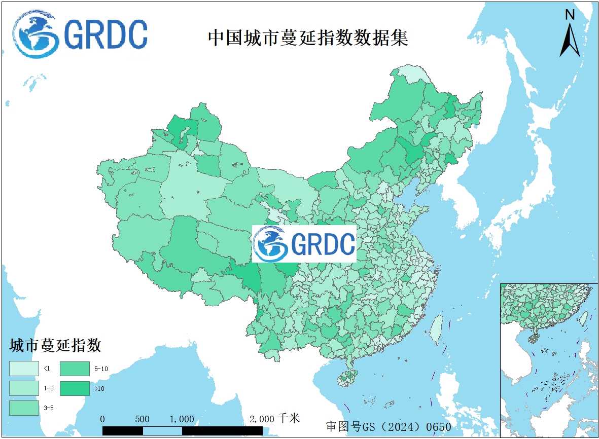 中国城市蔓延指数数据（1992-2023）