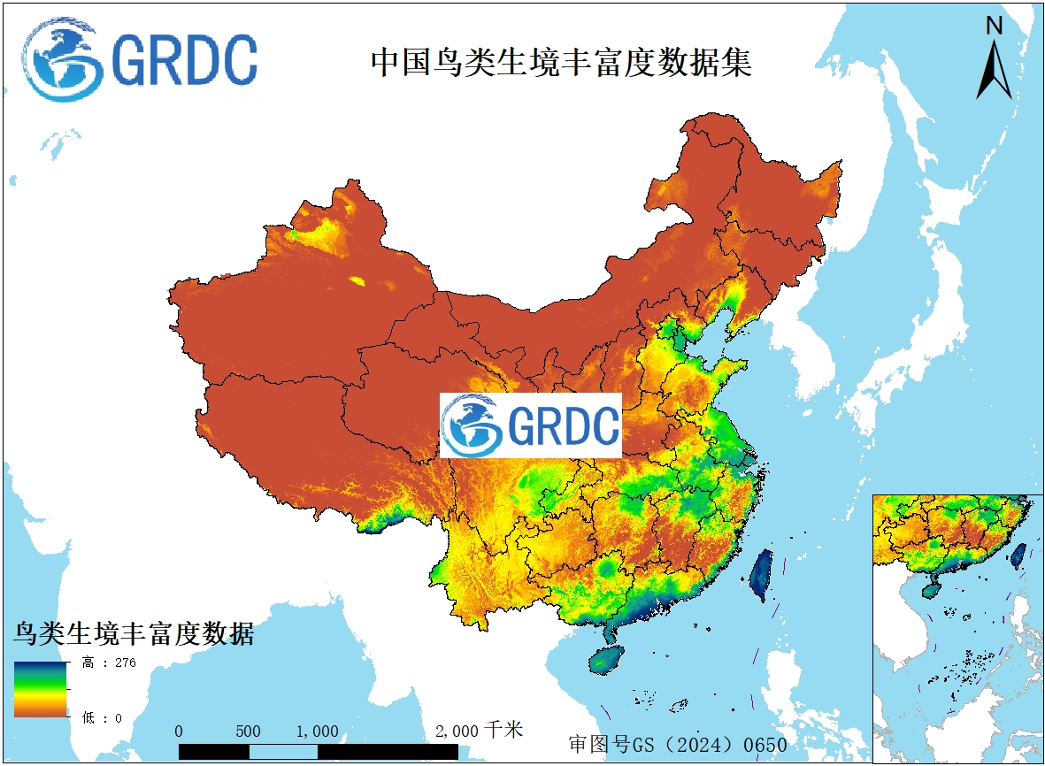 中国鸟类生境丰富度数据集（2000-2020）