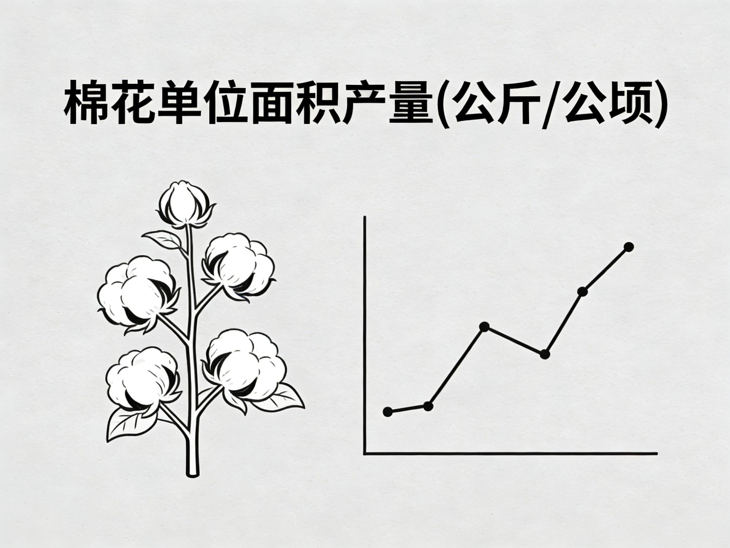 1960年-2024年中国棉花单位面积产量数据集