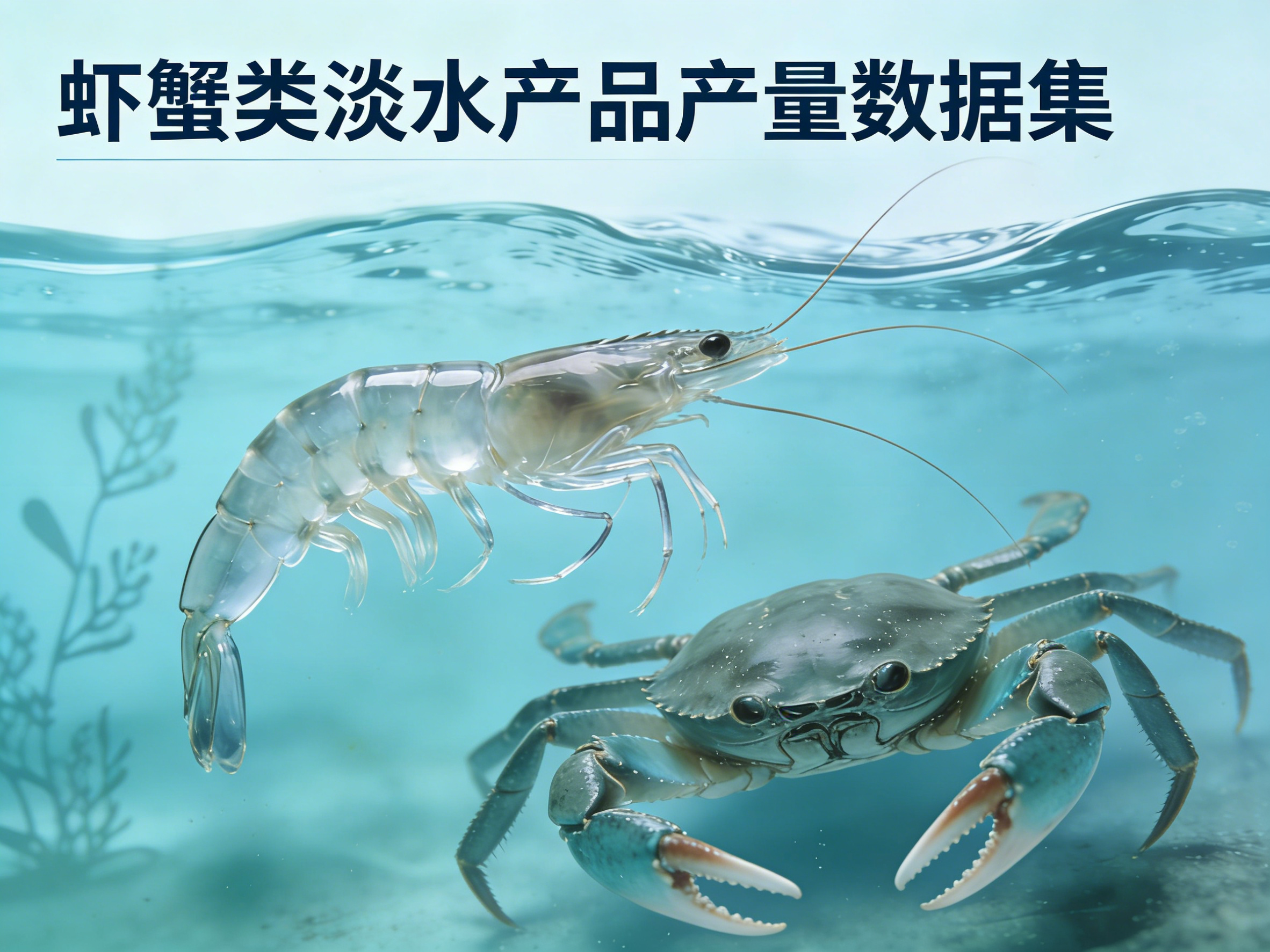 1978年-2024年中国虾蟹类淡水产品产量数据集