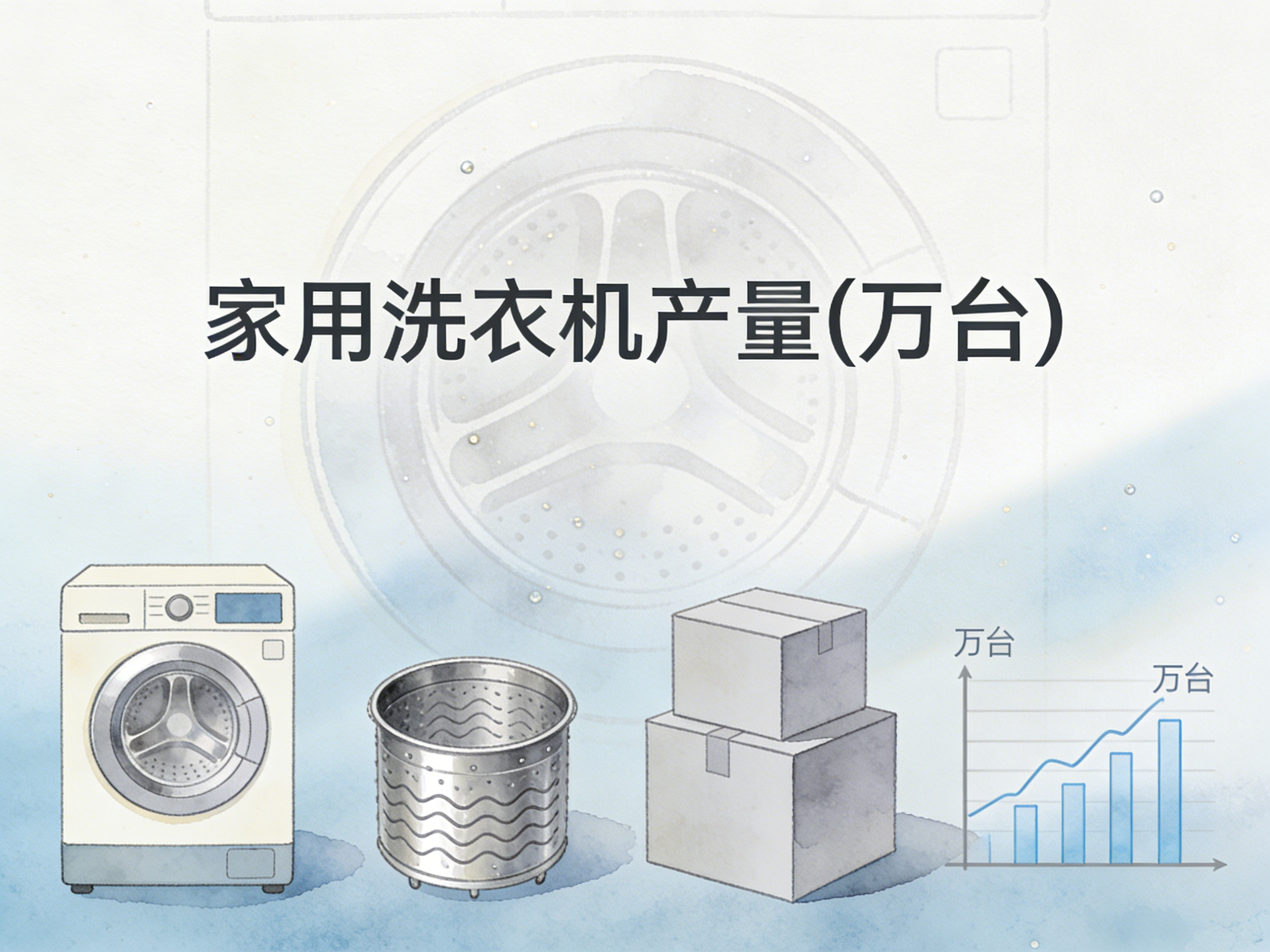 1978年-2024年中国家用洗衣机产量数据集