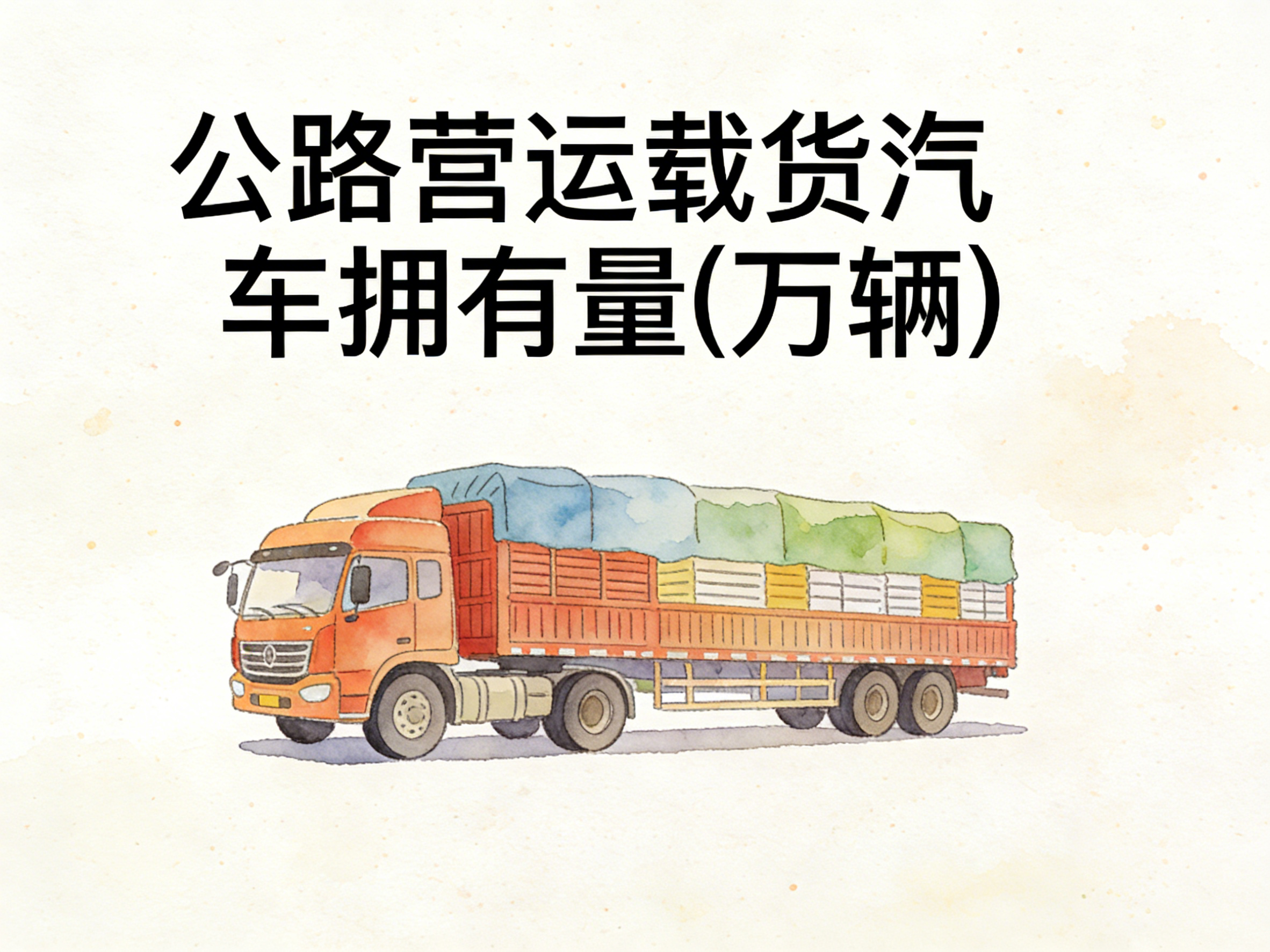 1979年-2024年中国公路营运载货汽车拥有量数据集