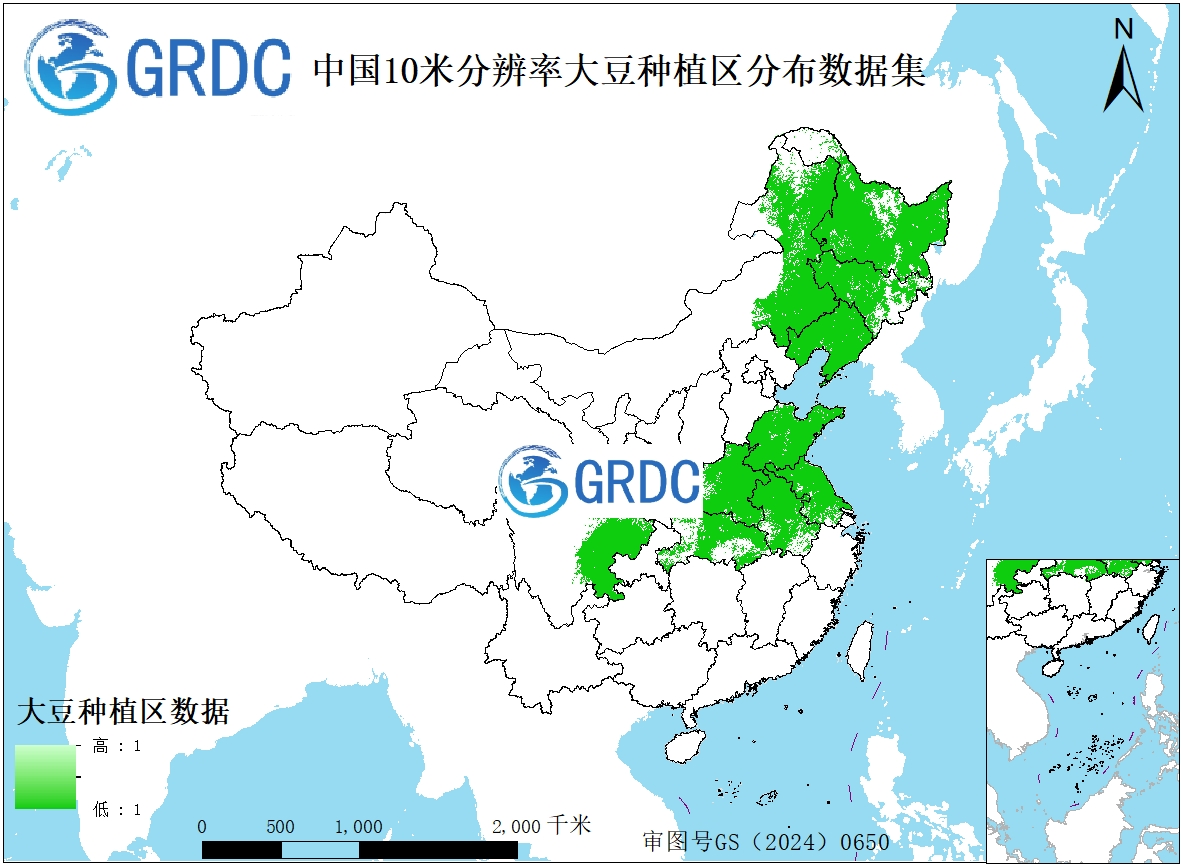 全国大豆种植区分布数据集（2019-2022）