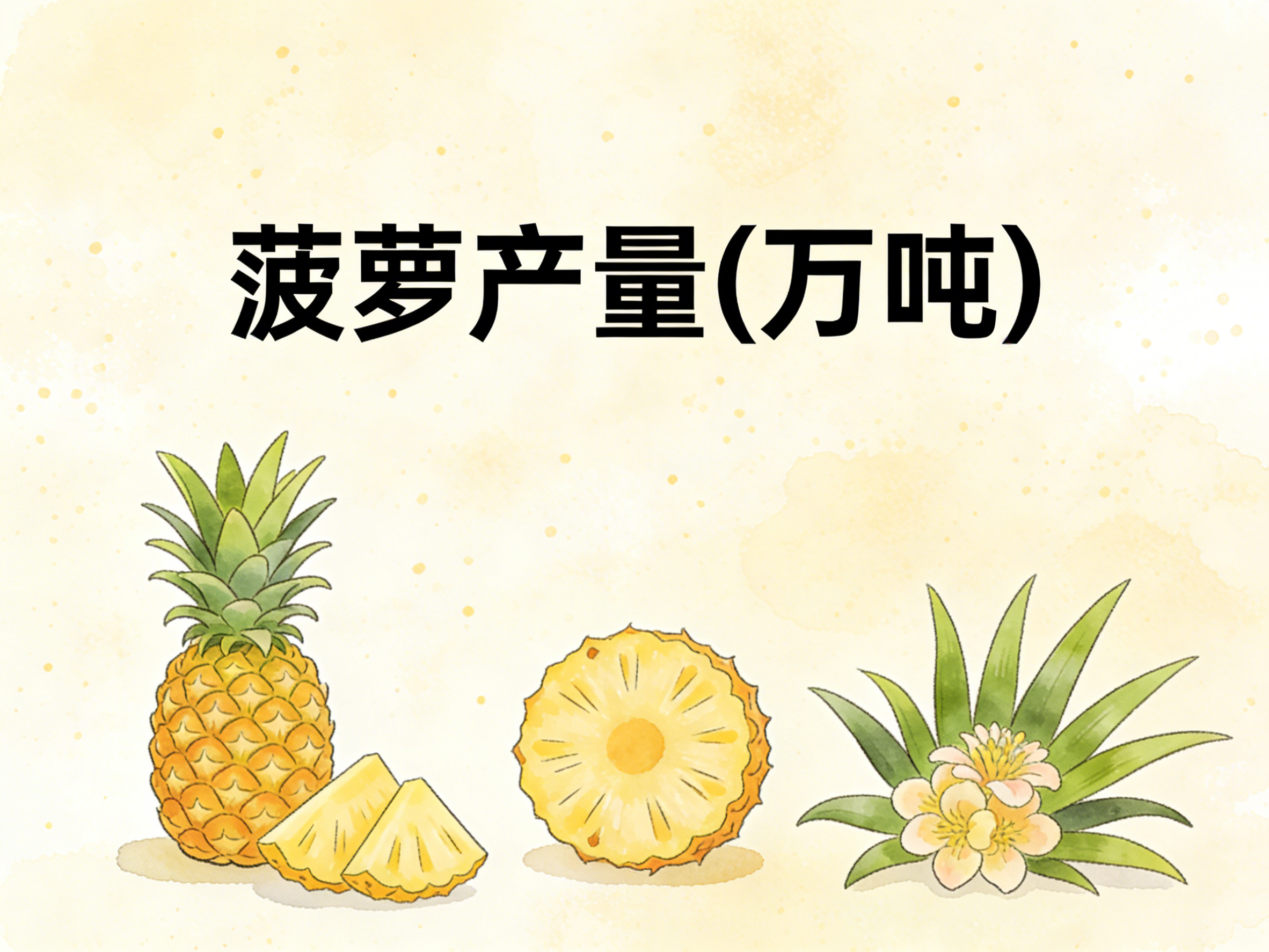 1978年-2022年中国菠萝产量数据集