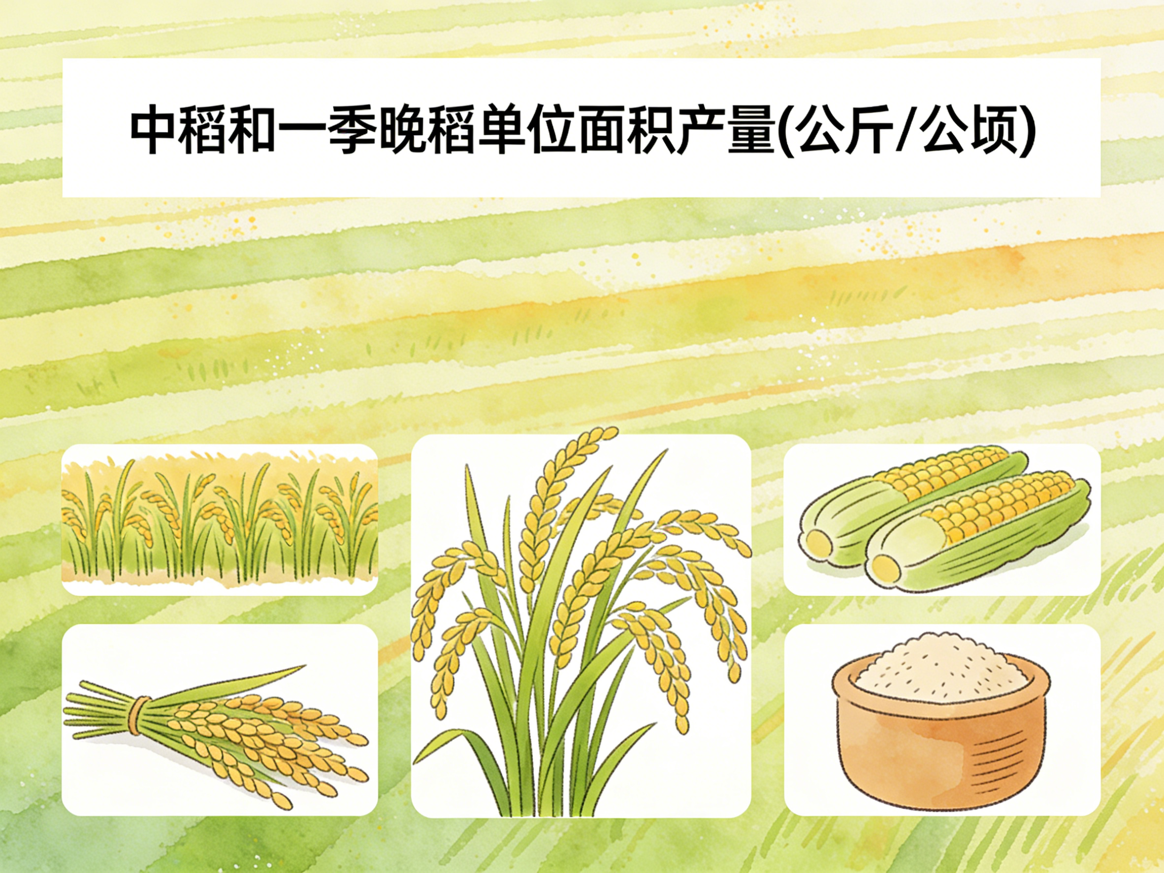 1980年-2022年中国中稻和一季晚稻单位面积产量数据集
