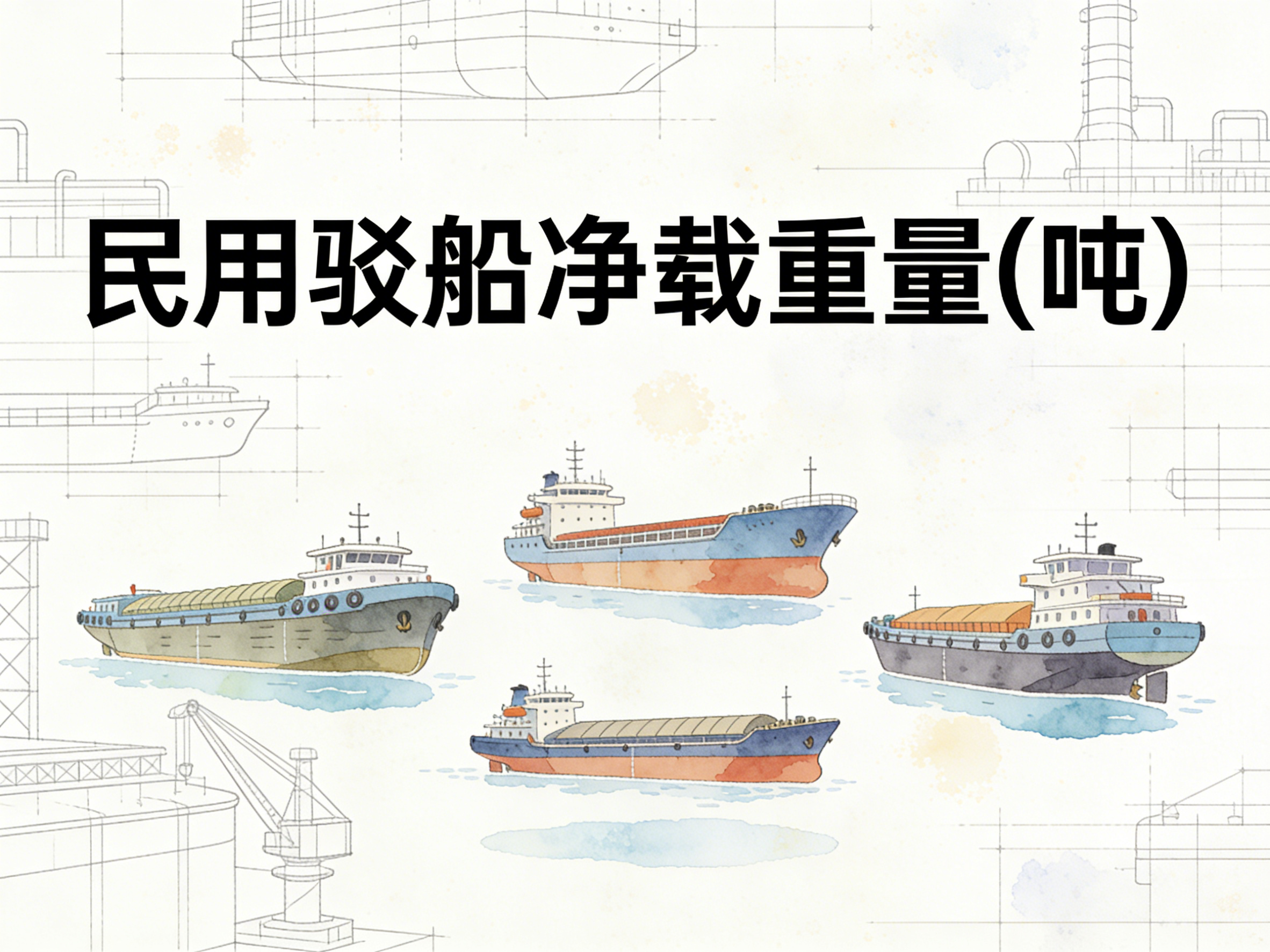 1982年-2024年中国民用驳船净载重量数据集