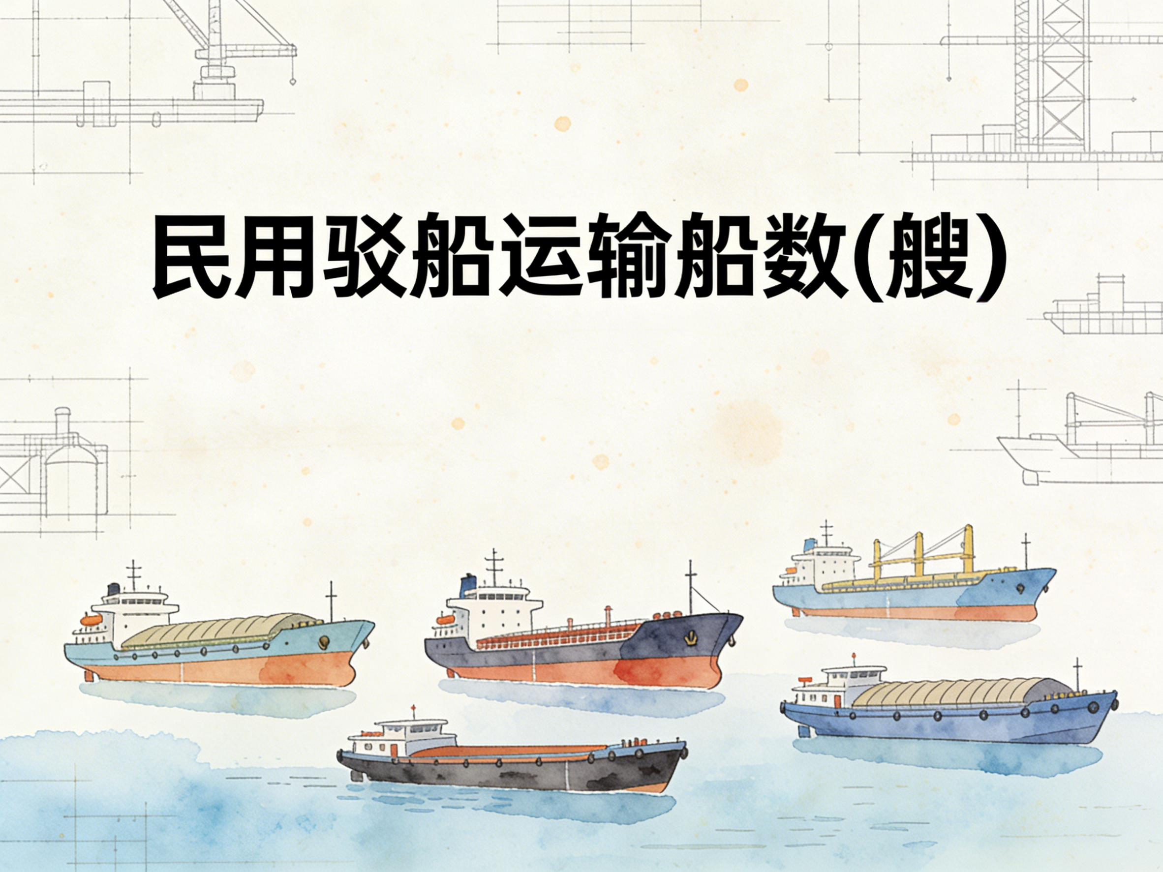 1982年-2024年中国民用驳船运输船数数据集