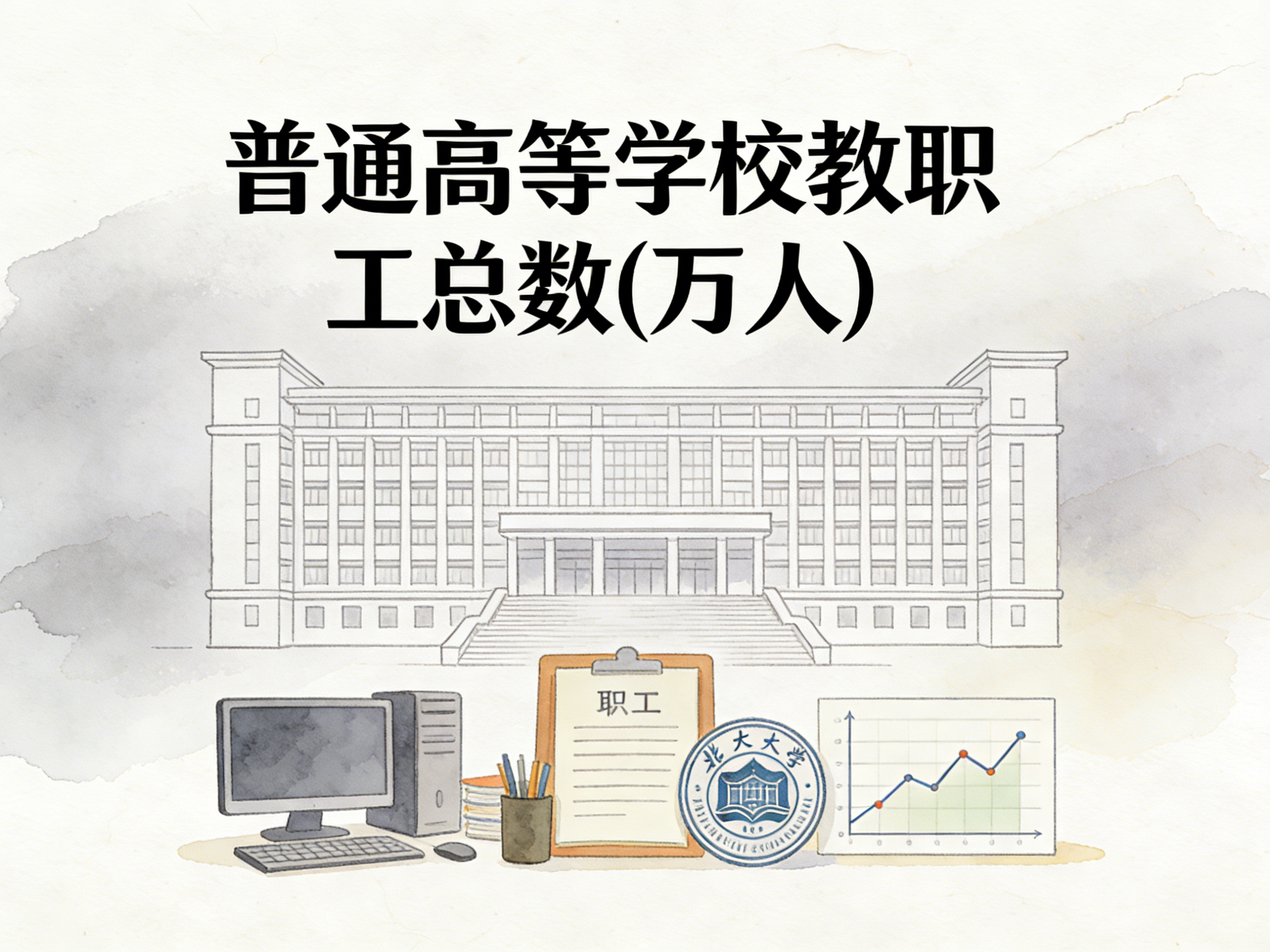 1987-2024年中国普通高等学校教职工总数数据集