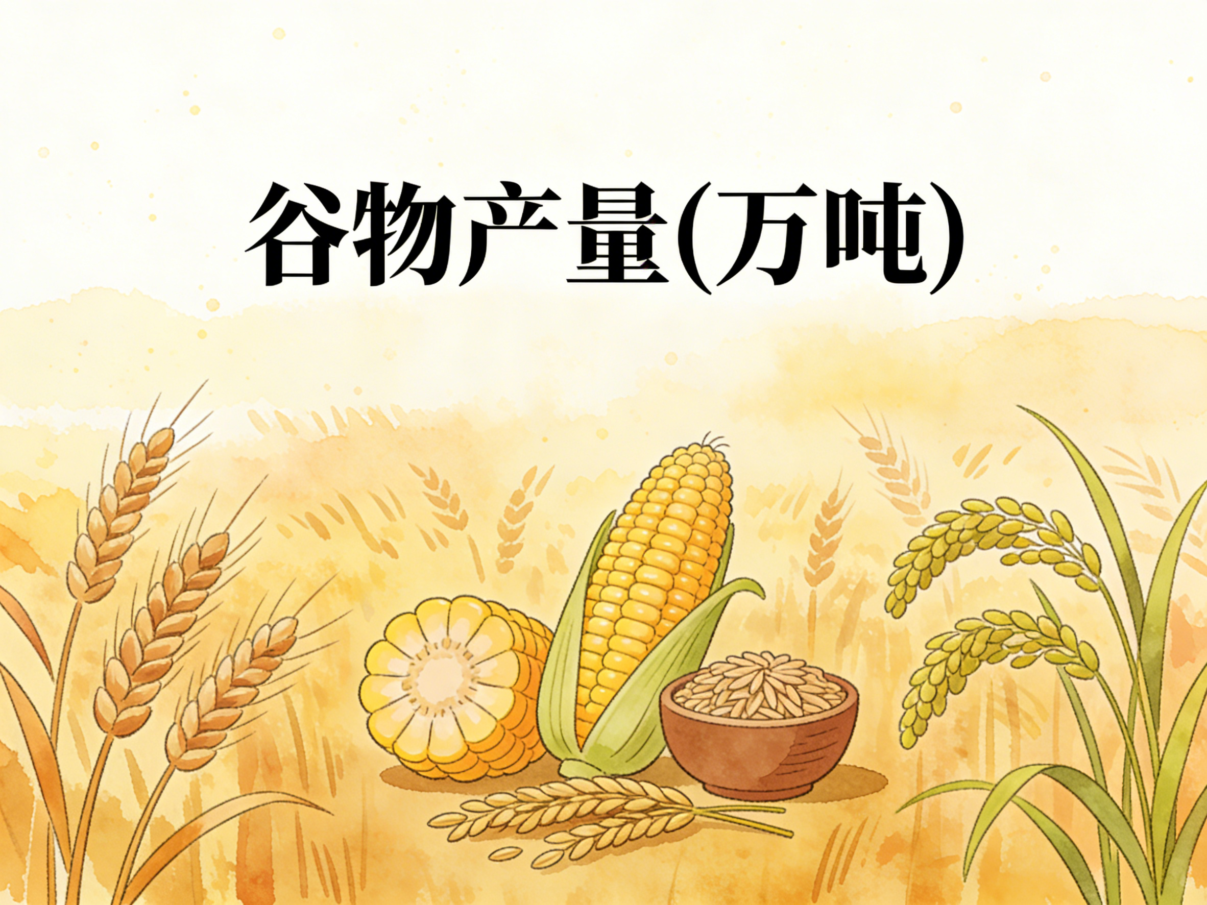 1991-2024年中国谷物产量数据集