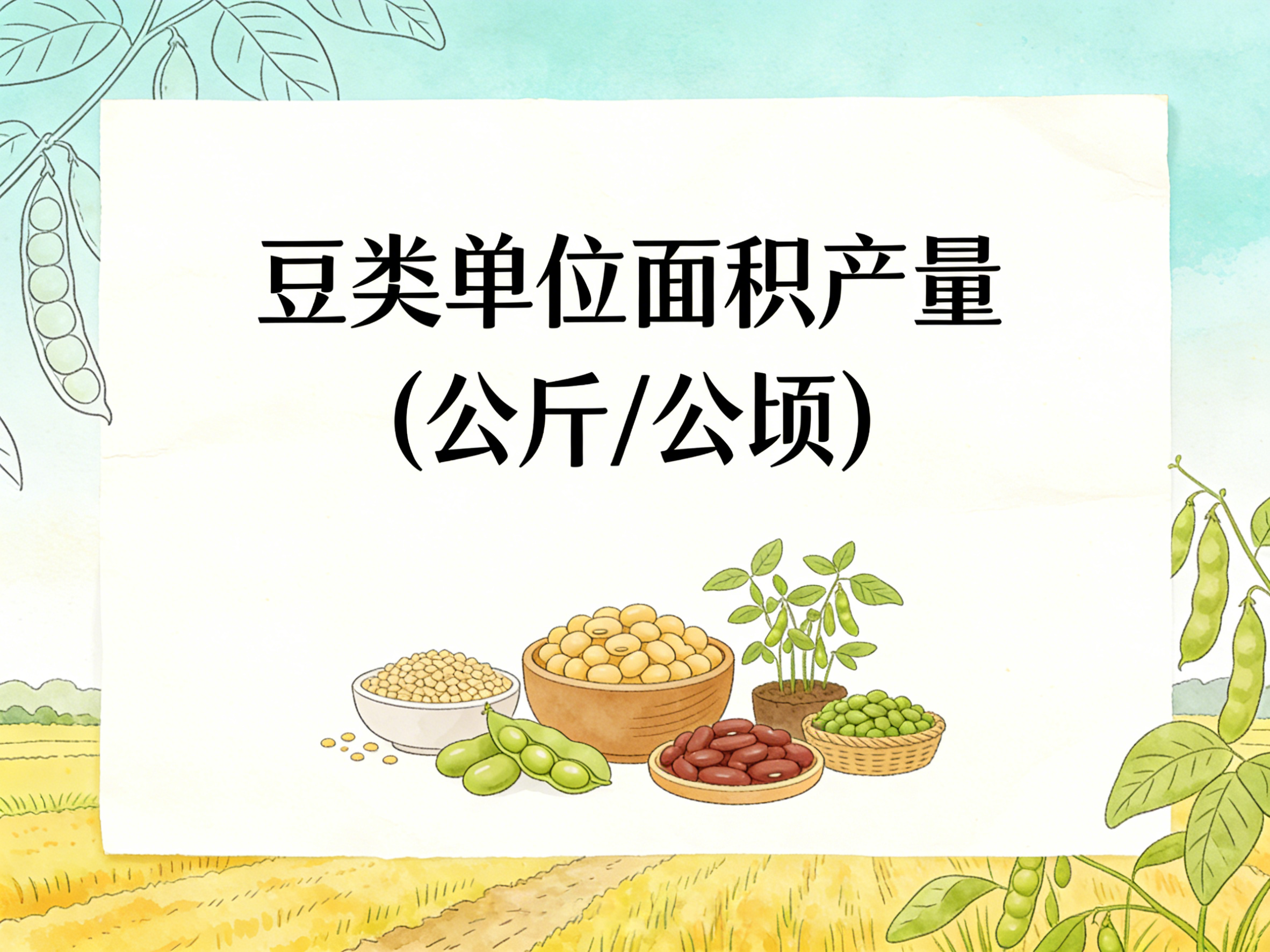 1991-2022年中国豆类单位面积产量数据集