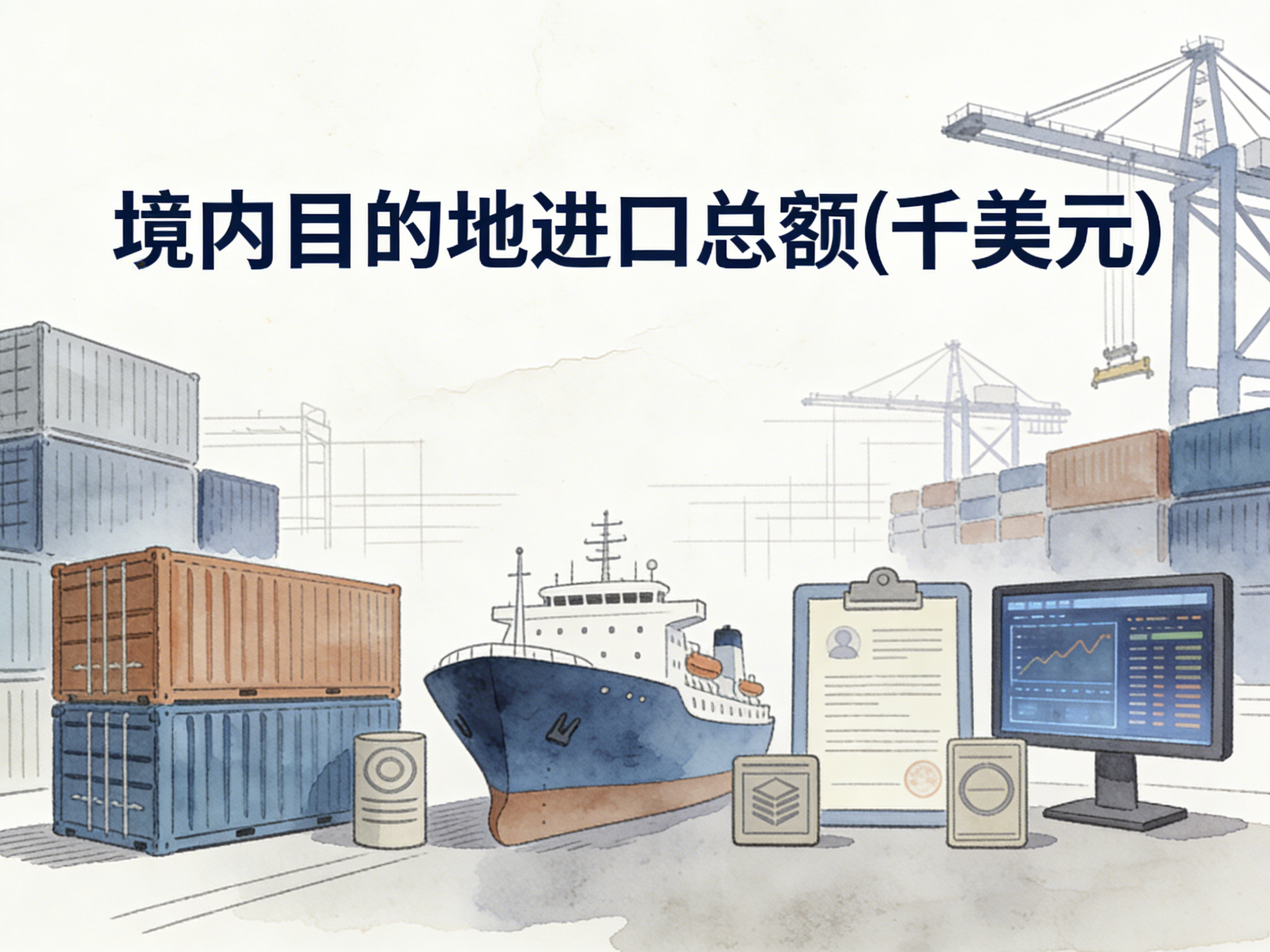 1993-2024年中国境内目的地进口总额数据集