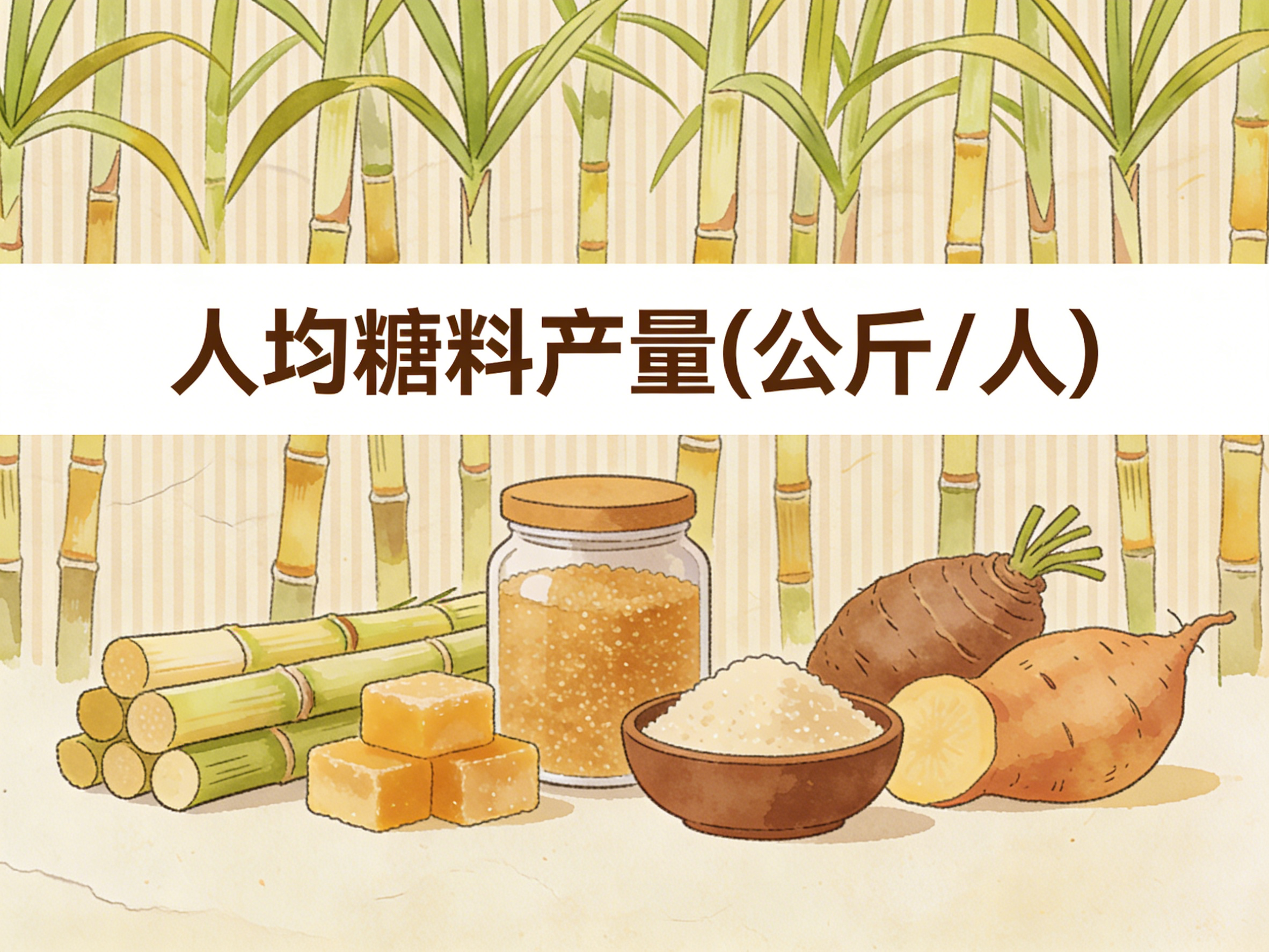 1996-2022年中国人均糖料产量数据集