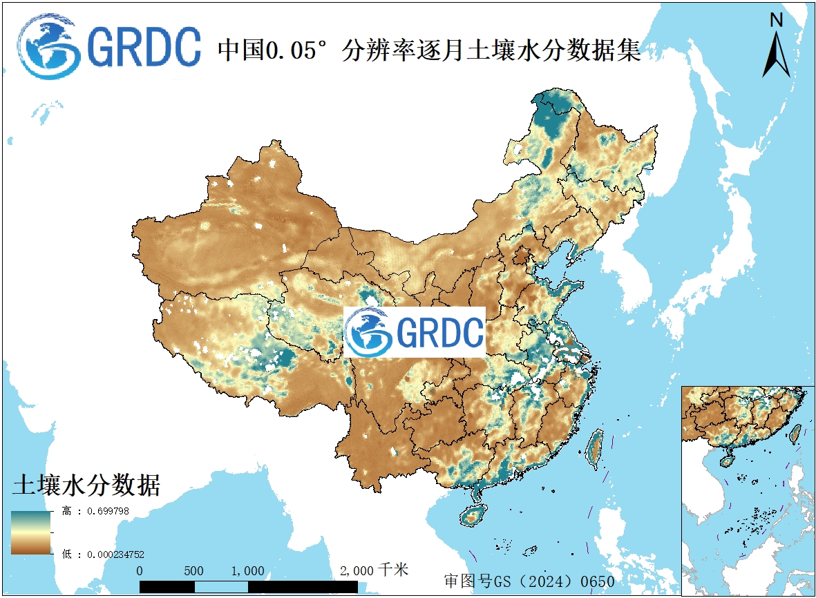 2002-2018年中国逐月0.05°分辨率土壤水分数据集