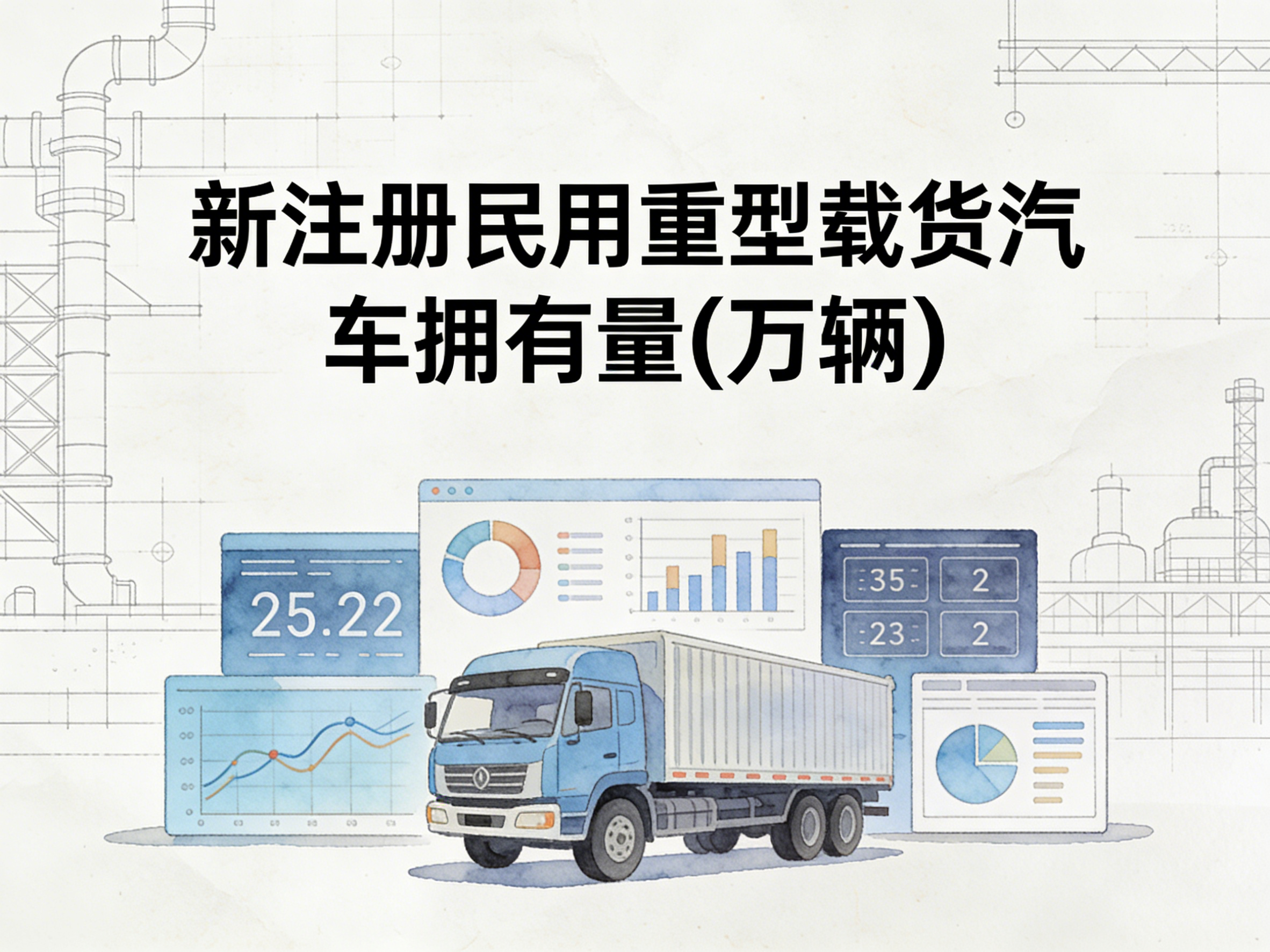 2002-2024年中国新注册民用重型载货汽车拥有量数据集