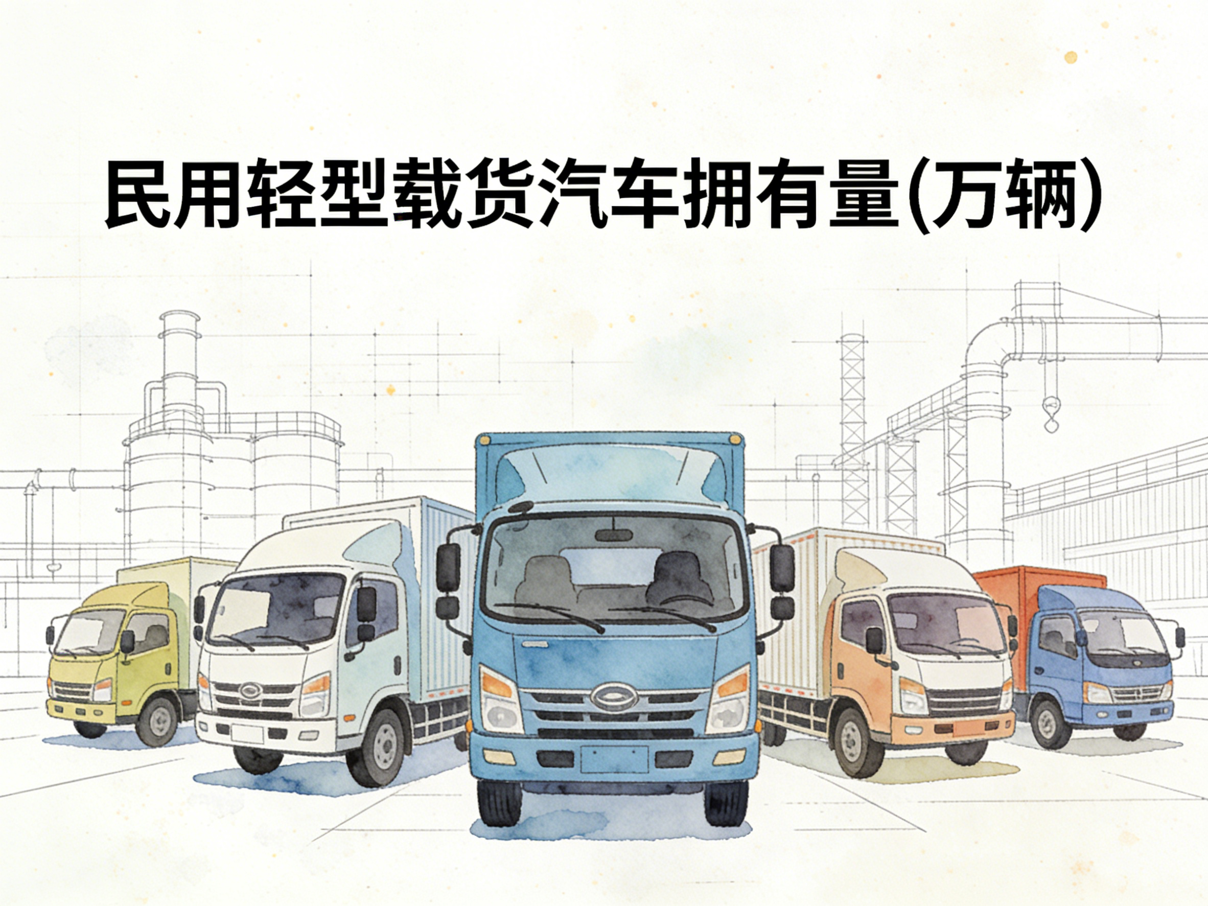 2002-2024年中国民用轻型载货汽车拥有量数据集