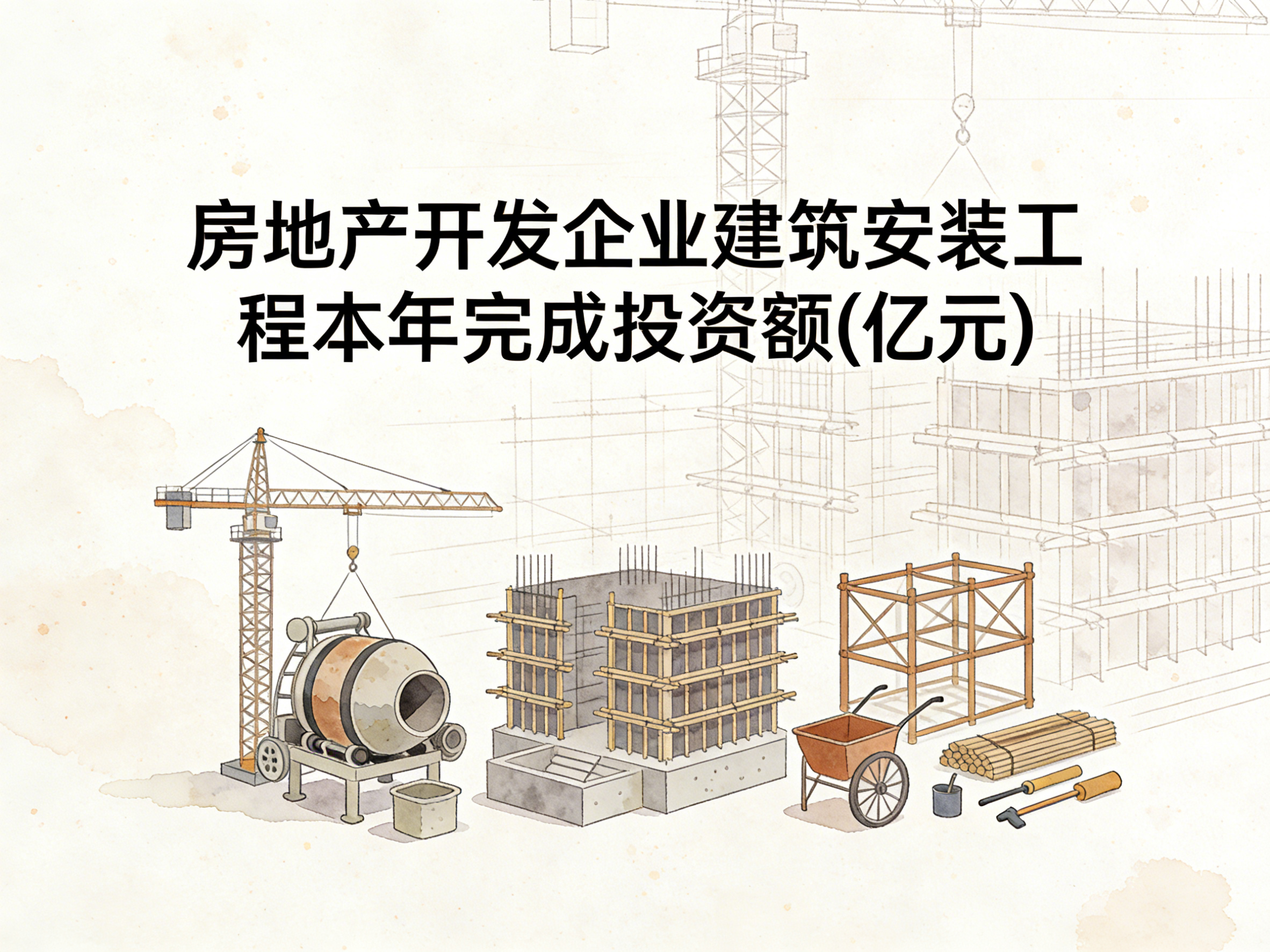 2003-2024年中国房地产开发企业建筑安装工程本年完成投资额数据集