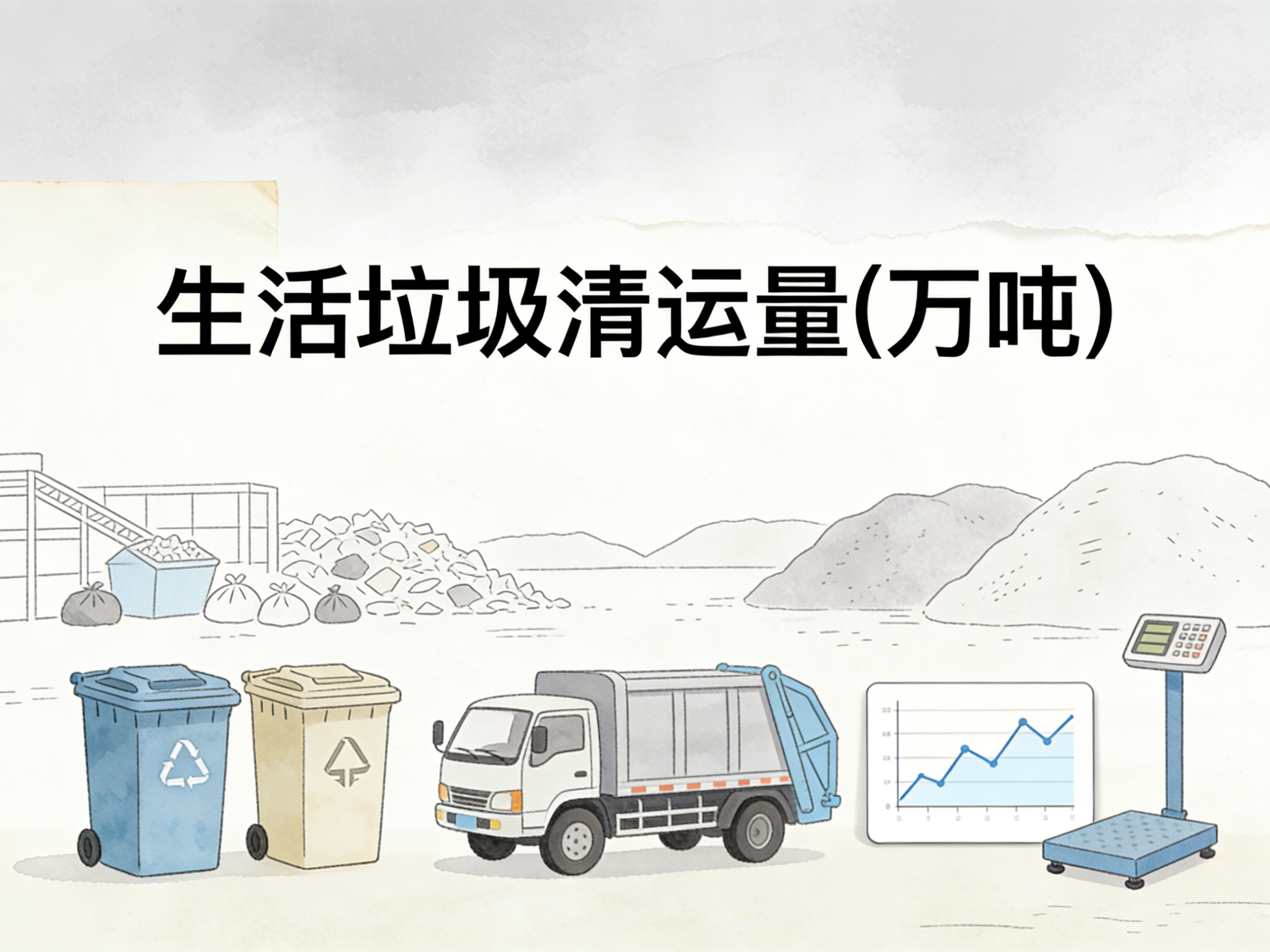 2004-2024年中国生活垃圾清运量数据集