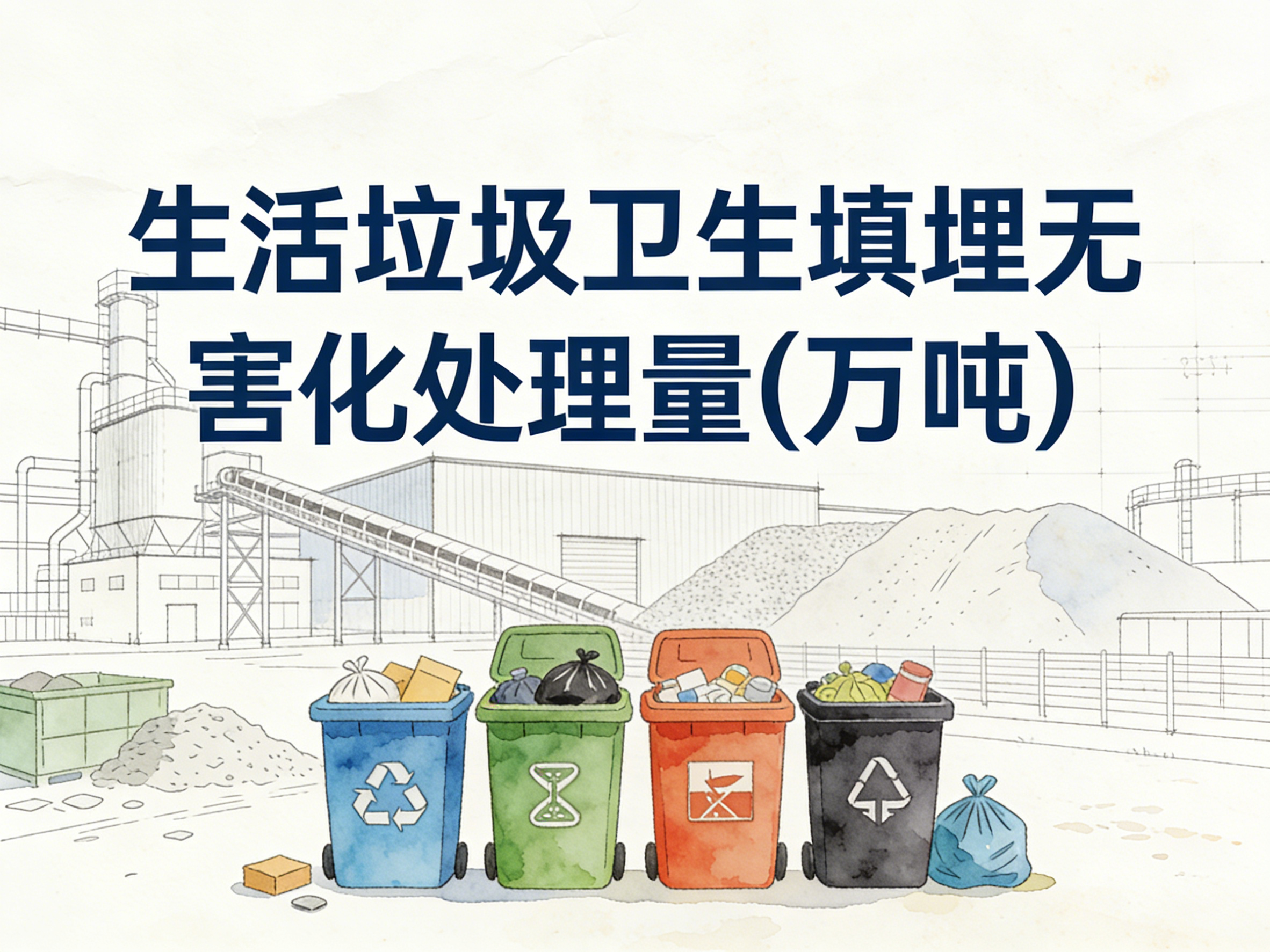 2004-2024年中国生活垃圾卫生填埋无害化处理量数据集